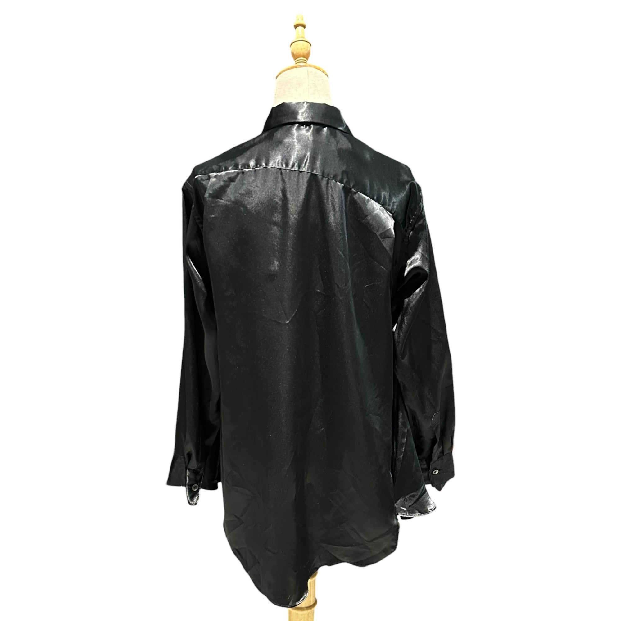 COMME des GARCONS(コムデギャルソン) 2026SS Twisted Polyester Blouse ポリエステル 捻じれ ブラウス GQ-B020 XS ブラック AD2025
