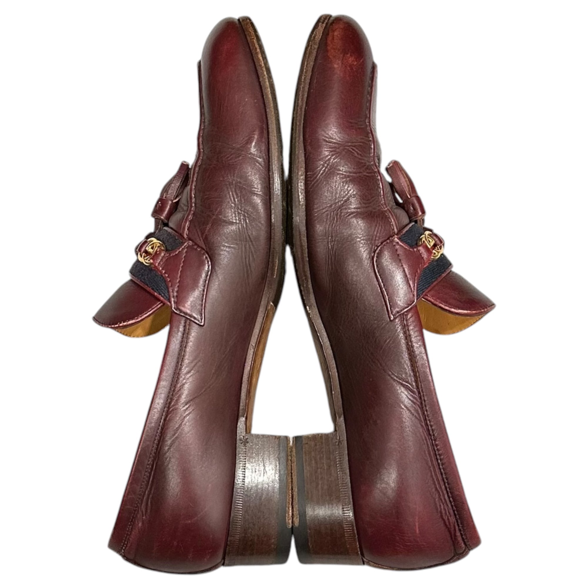 GUCCI(グッチ) 2020AW Interlocking Tassel Loafers インターロッキング タッセル ローファー 624720 6 1/2(25.5 cm程度) ワインレッド 革靴