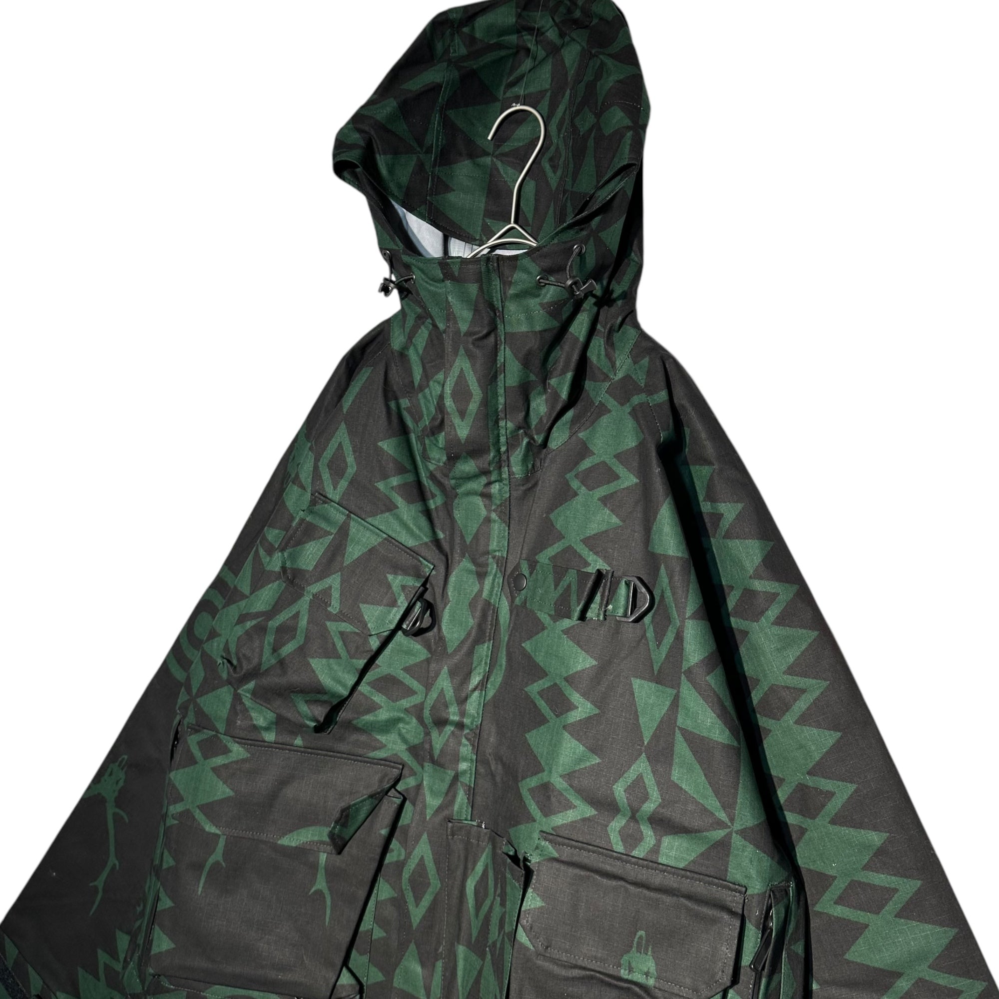 South2 West8 S2W8(サウス2ウエスト8) 22AW River Trek Jacket – Cotton Ripstop / 3 Layer リバー トレック ジャケット - コットンリップストップ 3レイヤー LQ671 L ブラック×グリーン マウンテンパーカー ショート丈 ブルゾン