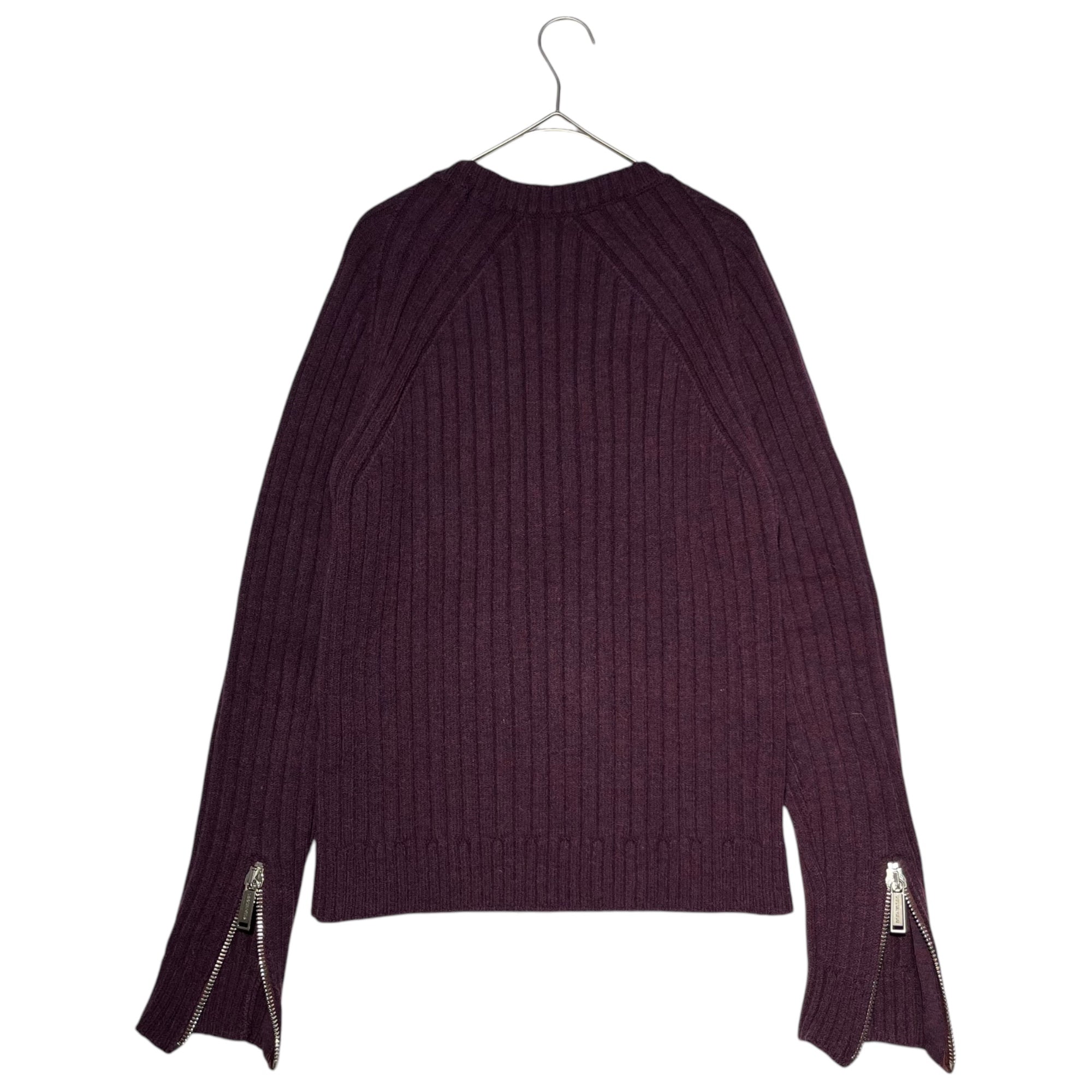 DSQUARED2(ディースクエアード) sleeve zip rib knit 袖 ジップ リブ ニット  S71HA0666 S15413 M パープル