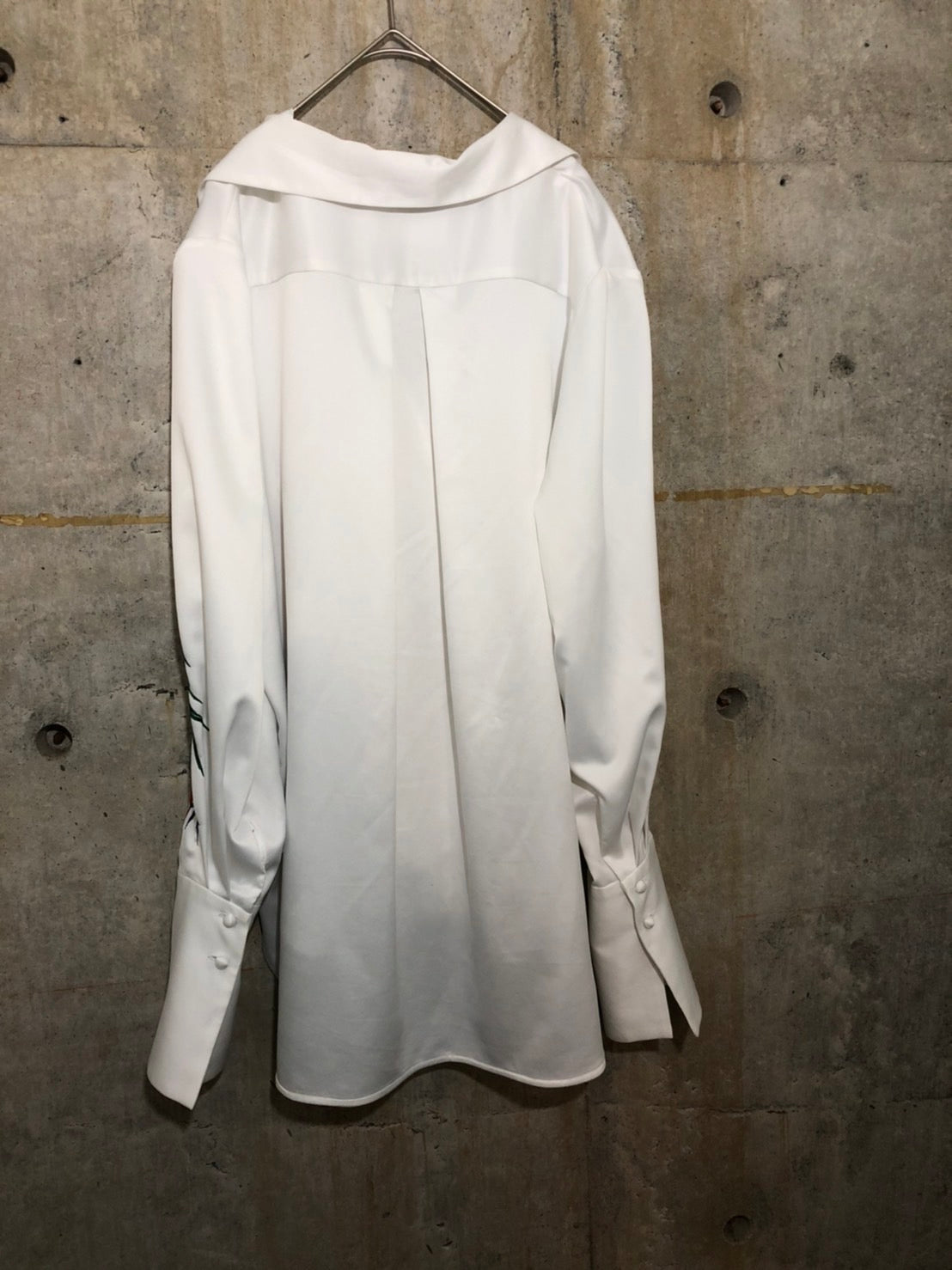 mame kurogouchi ステッチワークシャツ MM18AW-SH070 ホワイト