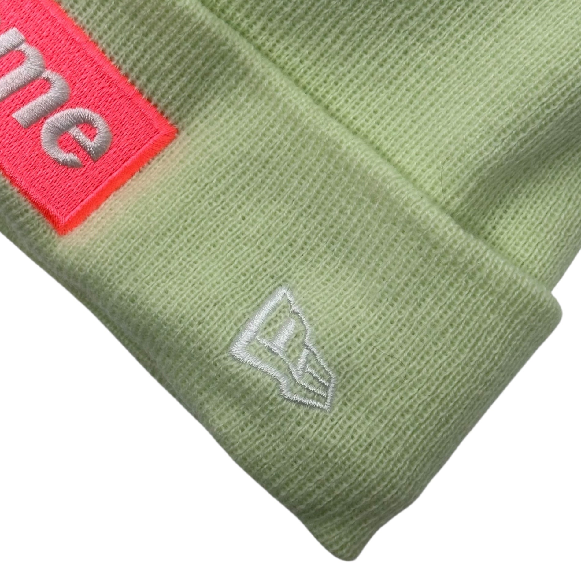 SUPREME(シュプリーム) 17AW New Era Box Logo Beanie ニューエラ ボックスロゴ ビーニー ライトグリーン×ピンク 17FW ニット帽