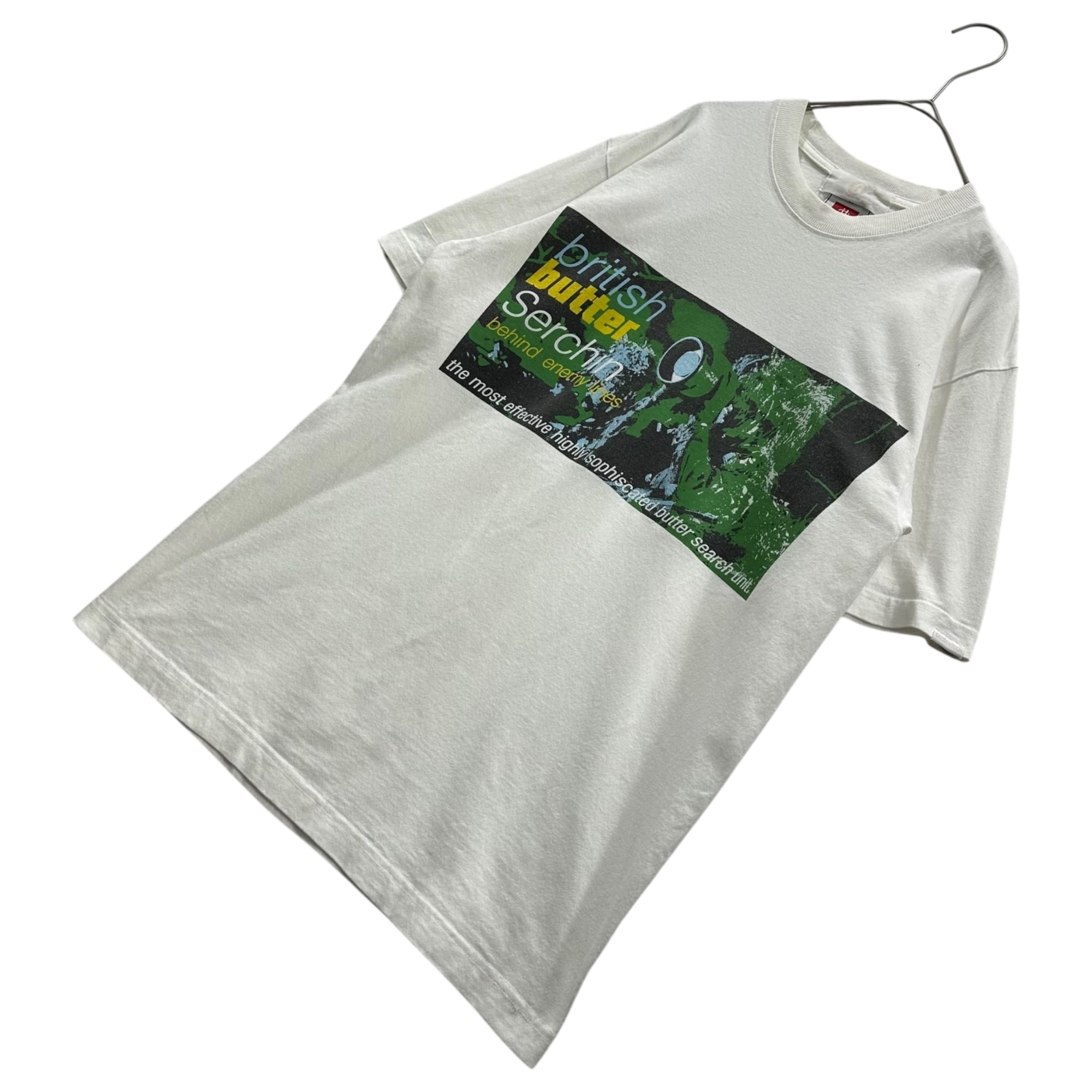 GOODENOUGH UK(グッドイナフユーケー) 90's~00's behind enemy lines Graphic s/s T-shirt グラフィック 半袖 Tシャツ M ホワイト×グリーン