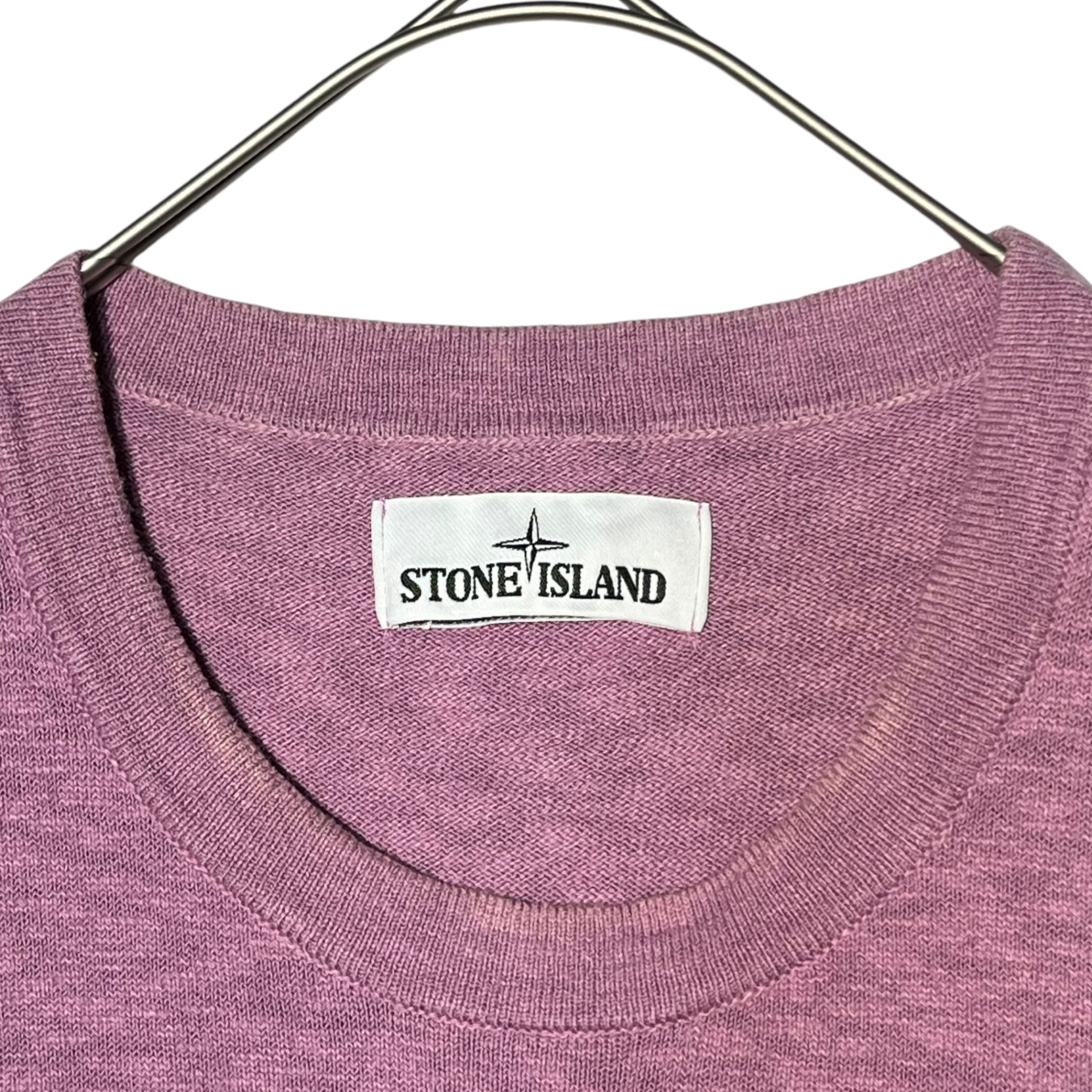 STONE ISLAND(ストーンアイランド) 20SS Crew neck cotton nylon knit クルーネック コットン ナイロン ニット 7215502B0 L パープル