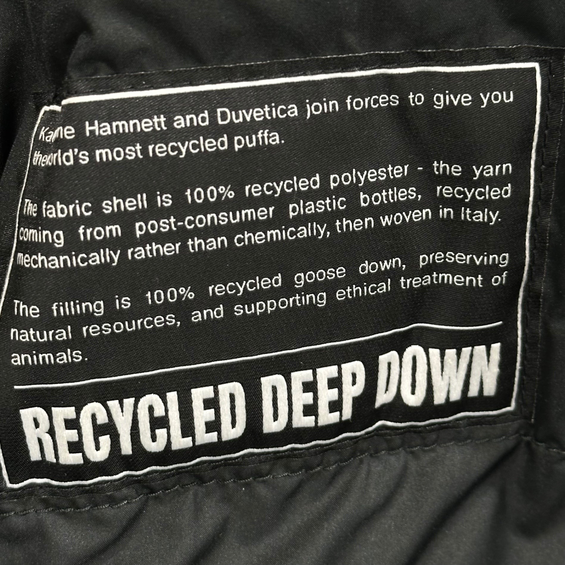 KATHARINE HAMNETT × DUVETICA(キャサリンハムネット × デュベティカ) Hooded Down Mods Coat フーデッド ダウン モッズコート KH-5 M ブラック 2018AW コラボモデル