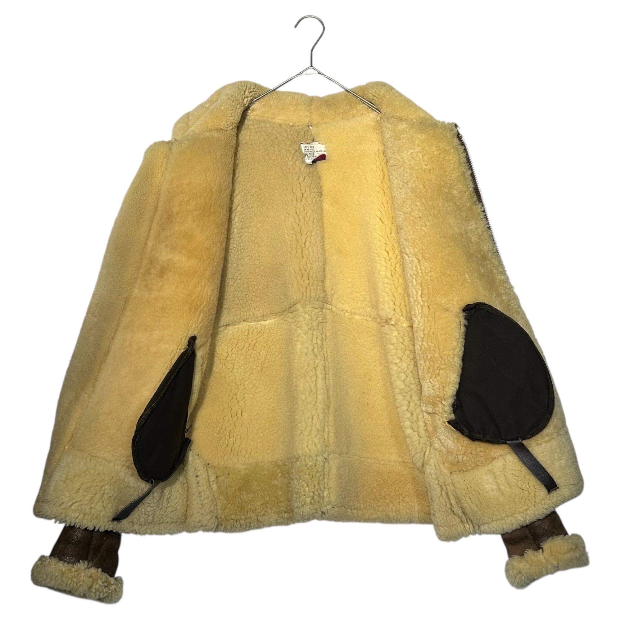 BRANDED(ブランデッド) TYPE B-3Mouton Flight Jacket ムートン フライト ジャケット 34(XS程度) ブラウン USA製 ヴィンテージ