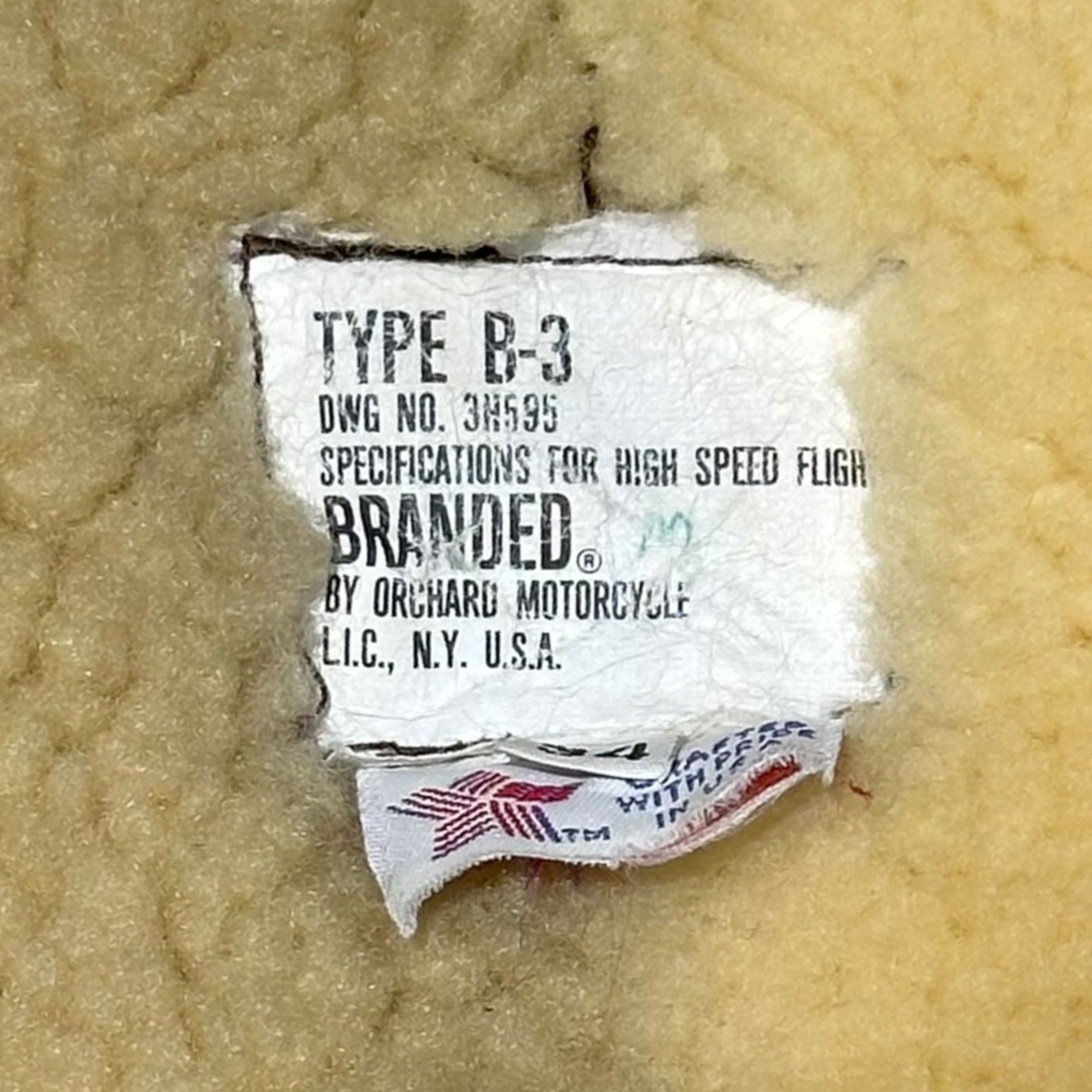 BRANDED(ブランデッド) TYPE B-3Mouton Flight Jacket ムートン フライト ジャケット 34(XS程度) ブラウン USA製 ヴィンテージ