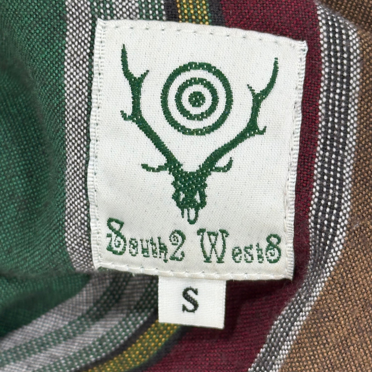 South2 West8 S2W8(サウス2ウエスト8) 2025SS ARMY STRING PANT - MULTI STRIPE アーミー ストリング パンツ マルチ ストライプ QV624 S ピンク×グリーン