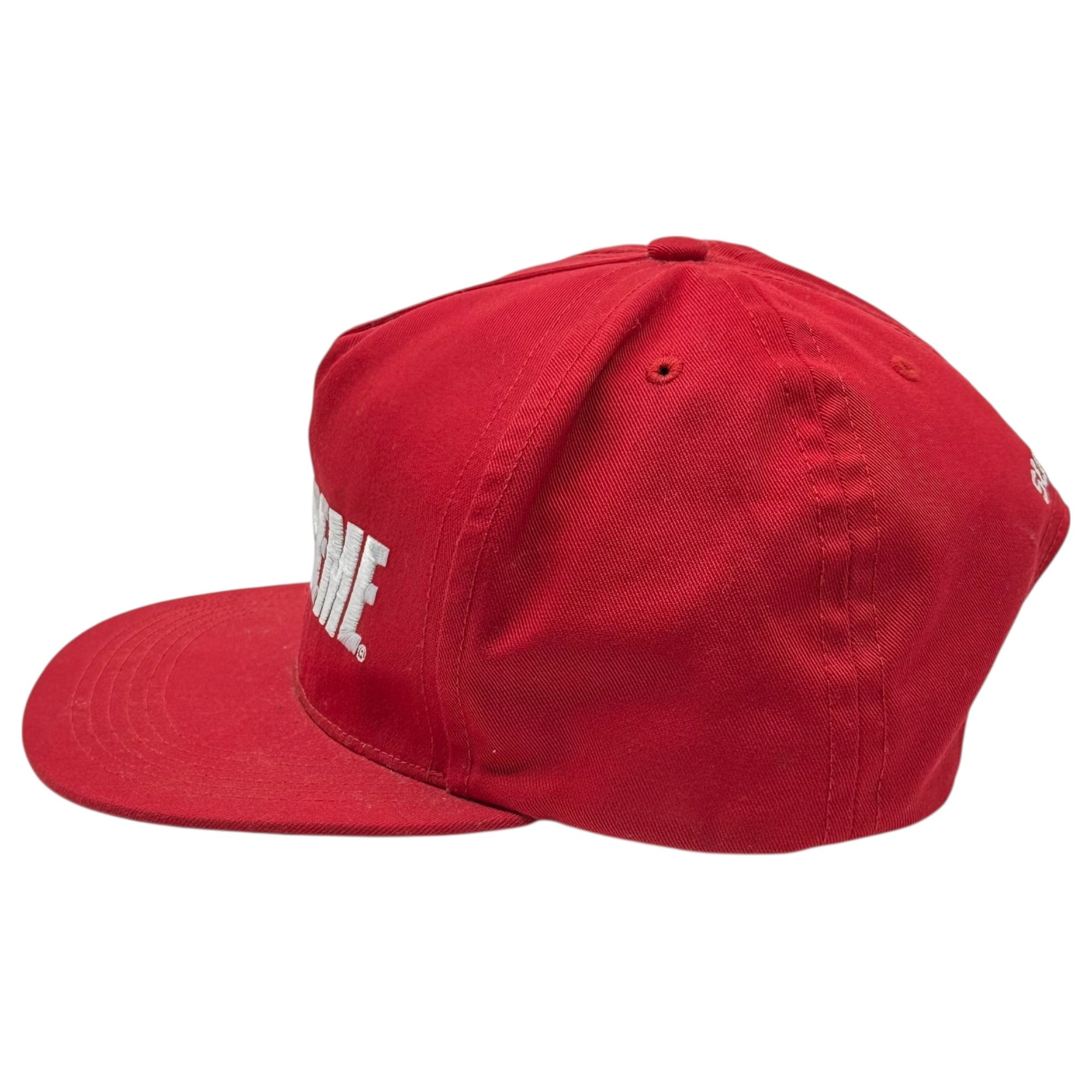 SUPREME(シュプリーム) 16SS Bar Logo 5-Panel Cap バー ロゴ 5パネル キャップ レッド