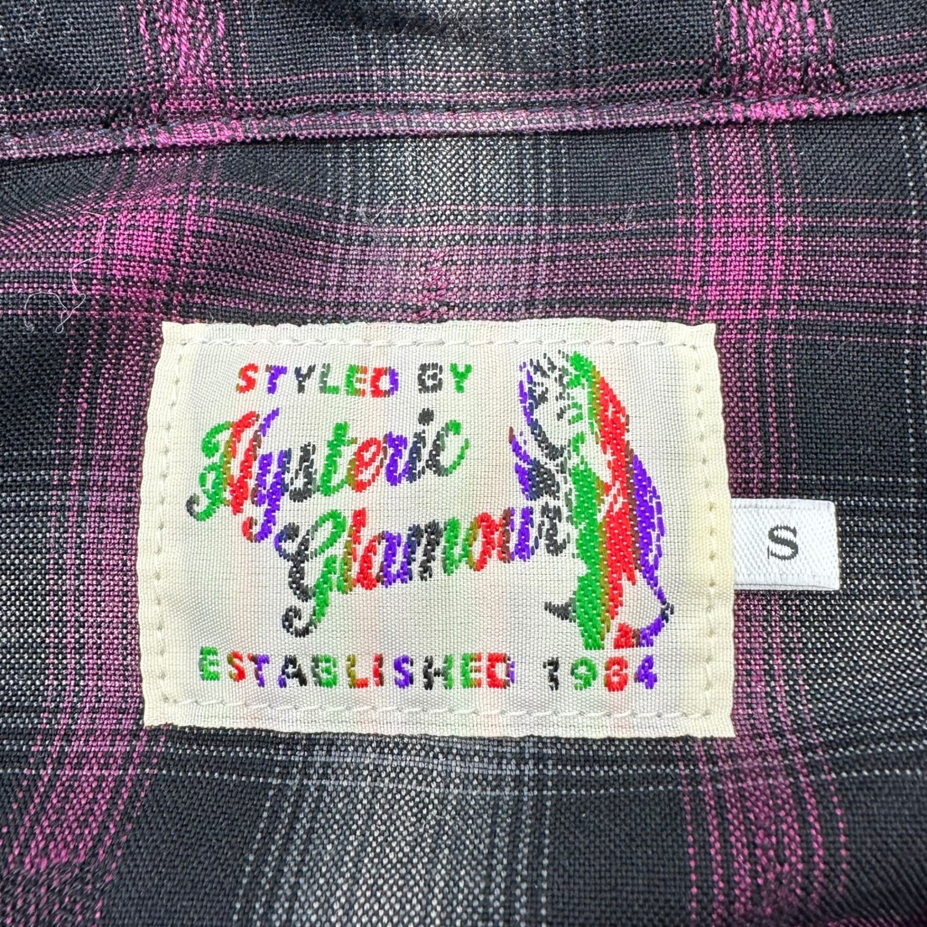 HYSTERIC GLAMOUR(ヒステリックグラマー) 17AW Long sleeve checked western shirt 長袖 チェック ウエスタン シャツ 02173AH04 S パープル