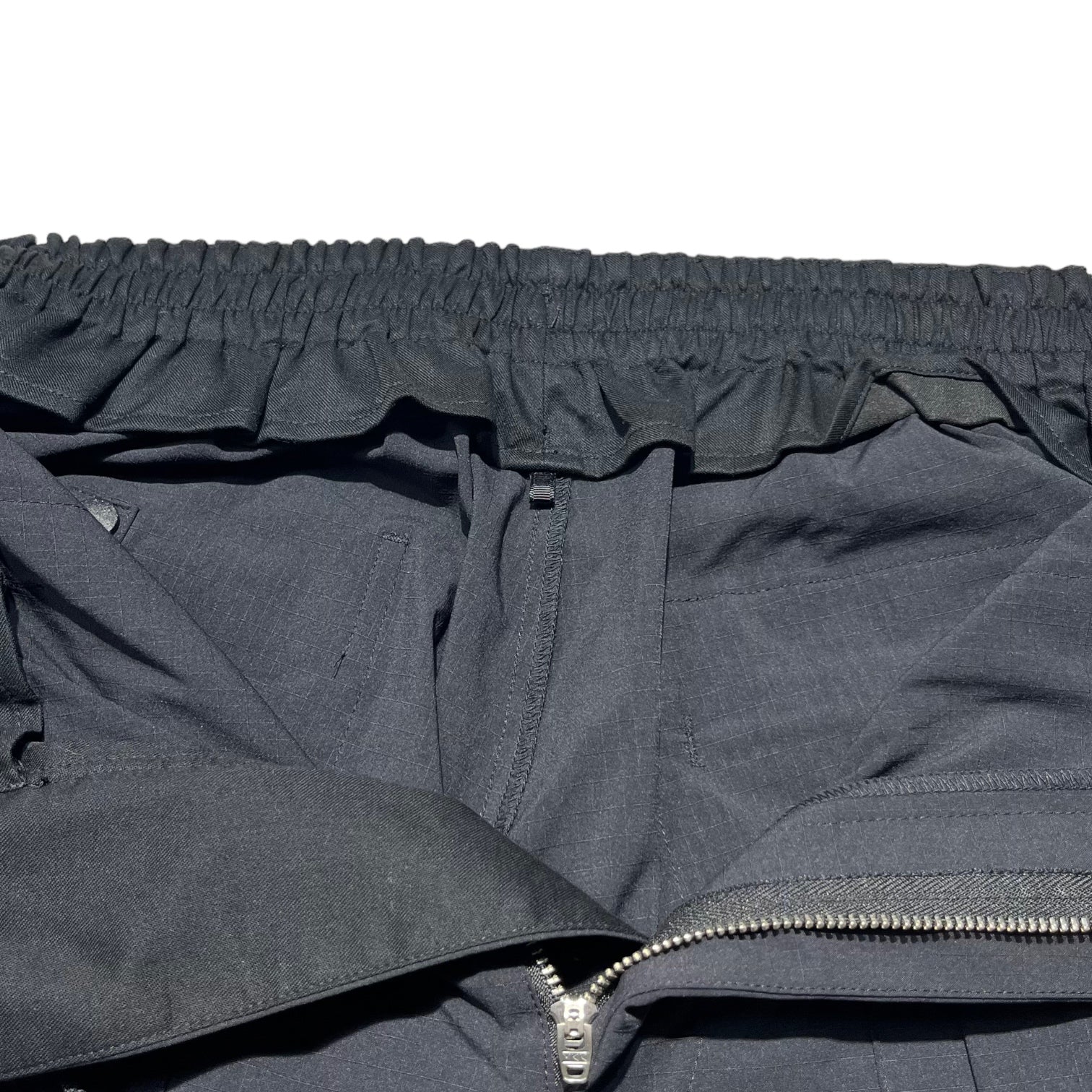 Y-3(ワイスリー) 22SS Stretch nylon ripstop wide shorts ストレッチ ナイロン リップストップ ワイド ショート パンツ HG8598 XS ブラック ハーフ ショーツ