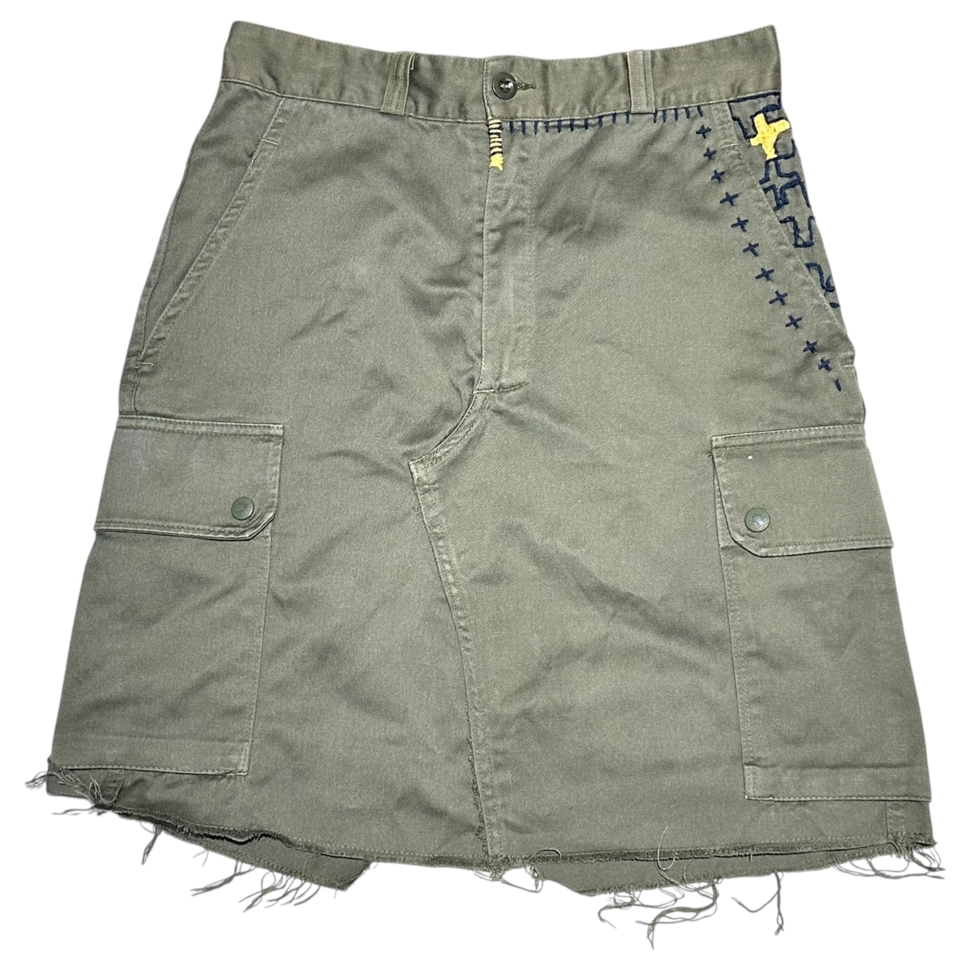 MILITARY(ミリタリー) Stitch Remake Military Skirt ステッチ リメイク ミリタリー スカート セージグリーン