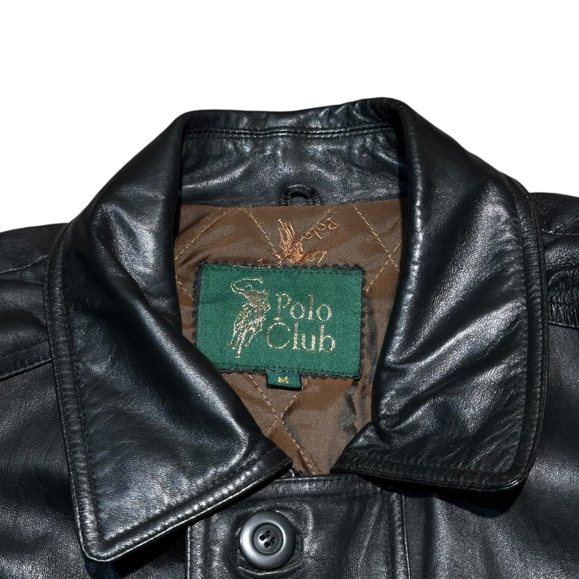 POLO CLUB(ポロクラブ) 80's~90's Vintage Long Leather Jacket  ヴィンテージ ロング レザー ジャケット  M ブラック コート