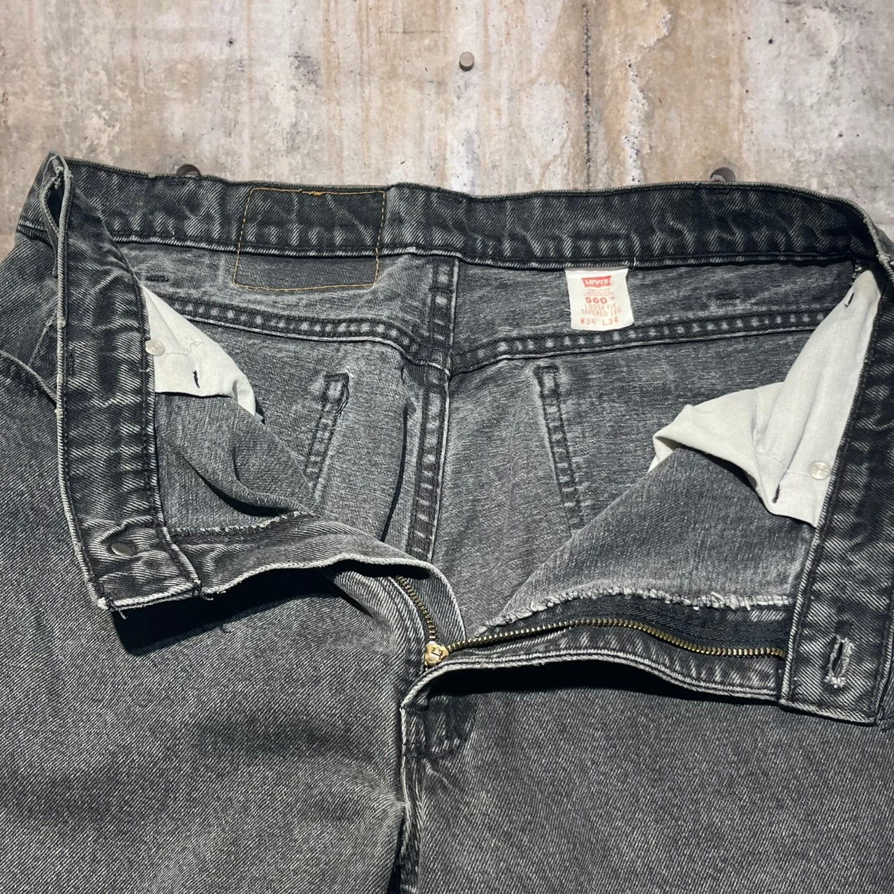 Levi's(リーバイス) 90's 560テーパードデニムパンツ/ブラックデニムパンツ 42560-4159 W34/L34 ブラック オレンジタブ　 USA製