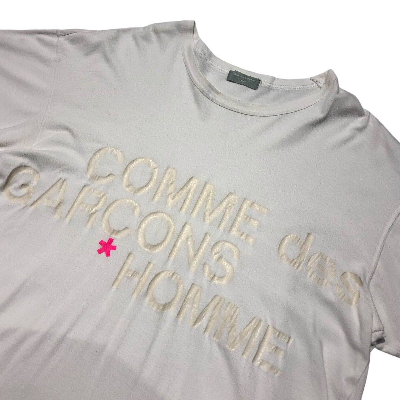 COMME des GARCONS HOMME(コムデギャルソンオム) 90'sブランドロゴプリントTシャツ 表記なし(L程度) ホワイト