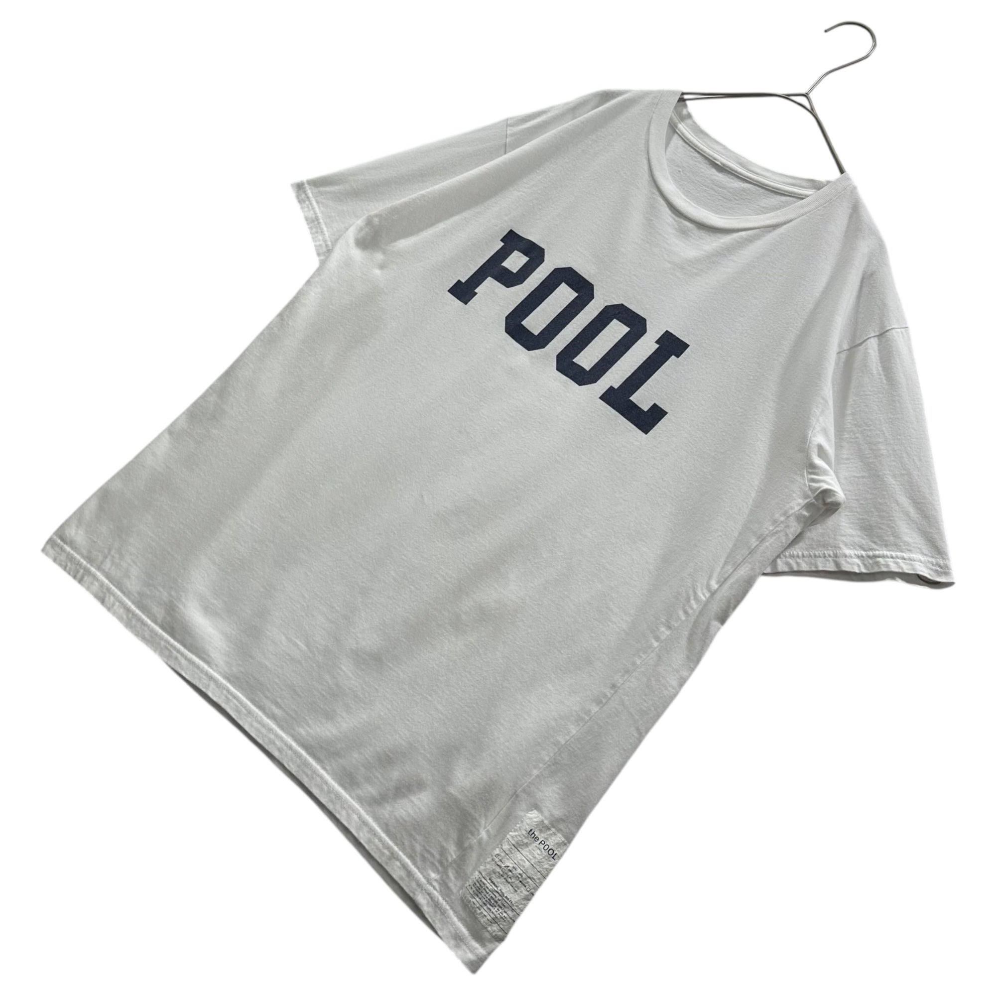 THE POOL AOYMA (ザプールアオヤマ)  Graphic print s/s T-shirt グラフィック プリント 半袖 Tシャツ S ホワイト×ネイビー