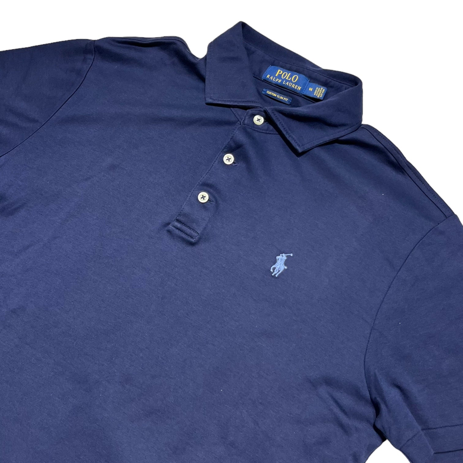 POLO RALPH LAUREN(ポロラルフローレン) One point logo polo shirt ワンポイント ロゴ ポロシャツ M ネイビー