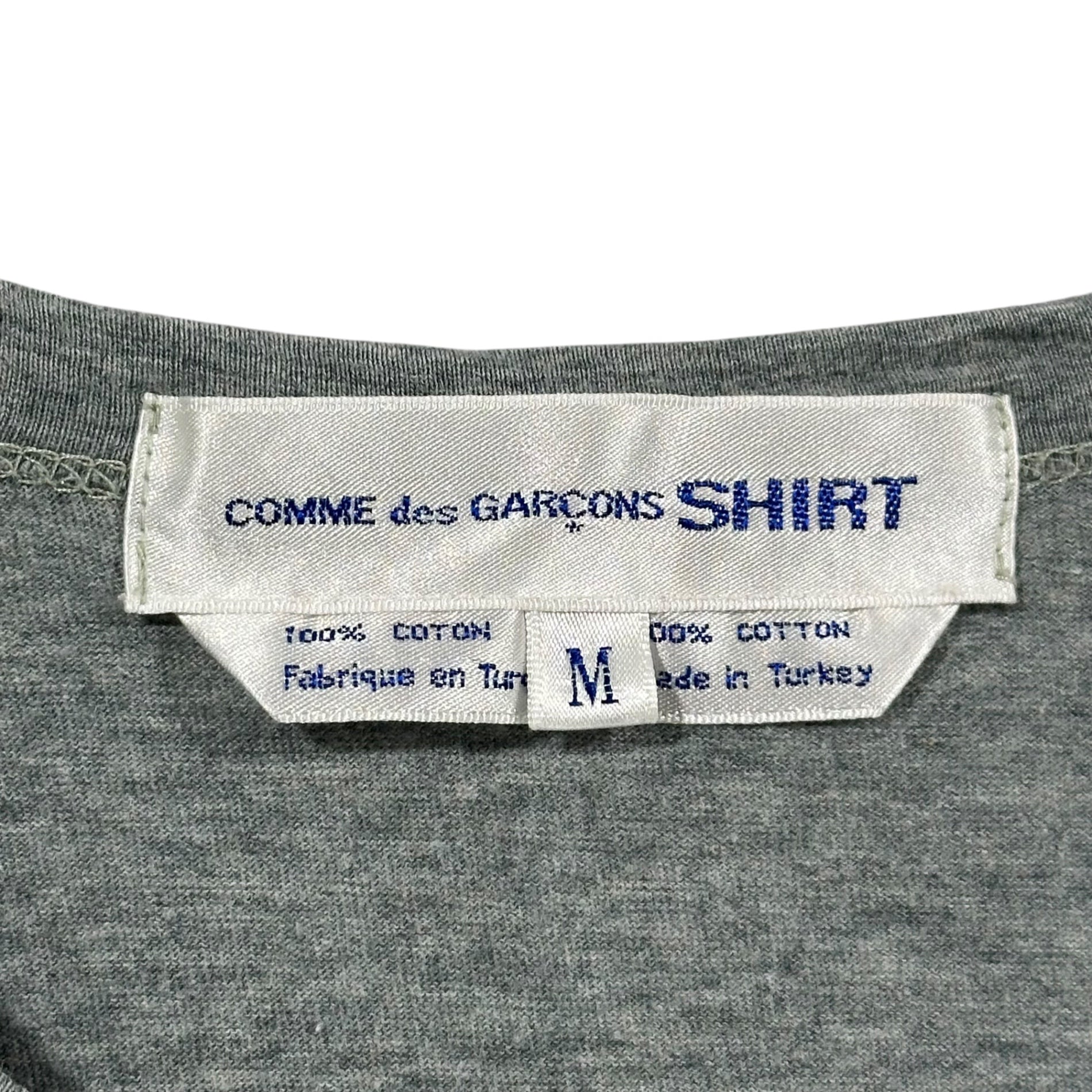 COMME des GARCONS SHIRT(コムデギャルソンシャツ) 1990's ”CDGSHIRT” Logo Line S/S Tee ロゴ ライン 半袖 Tシャツ M グレー 90年代