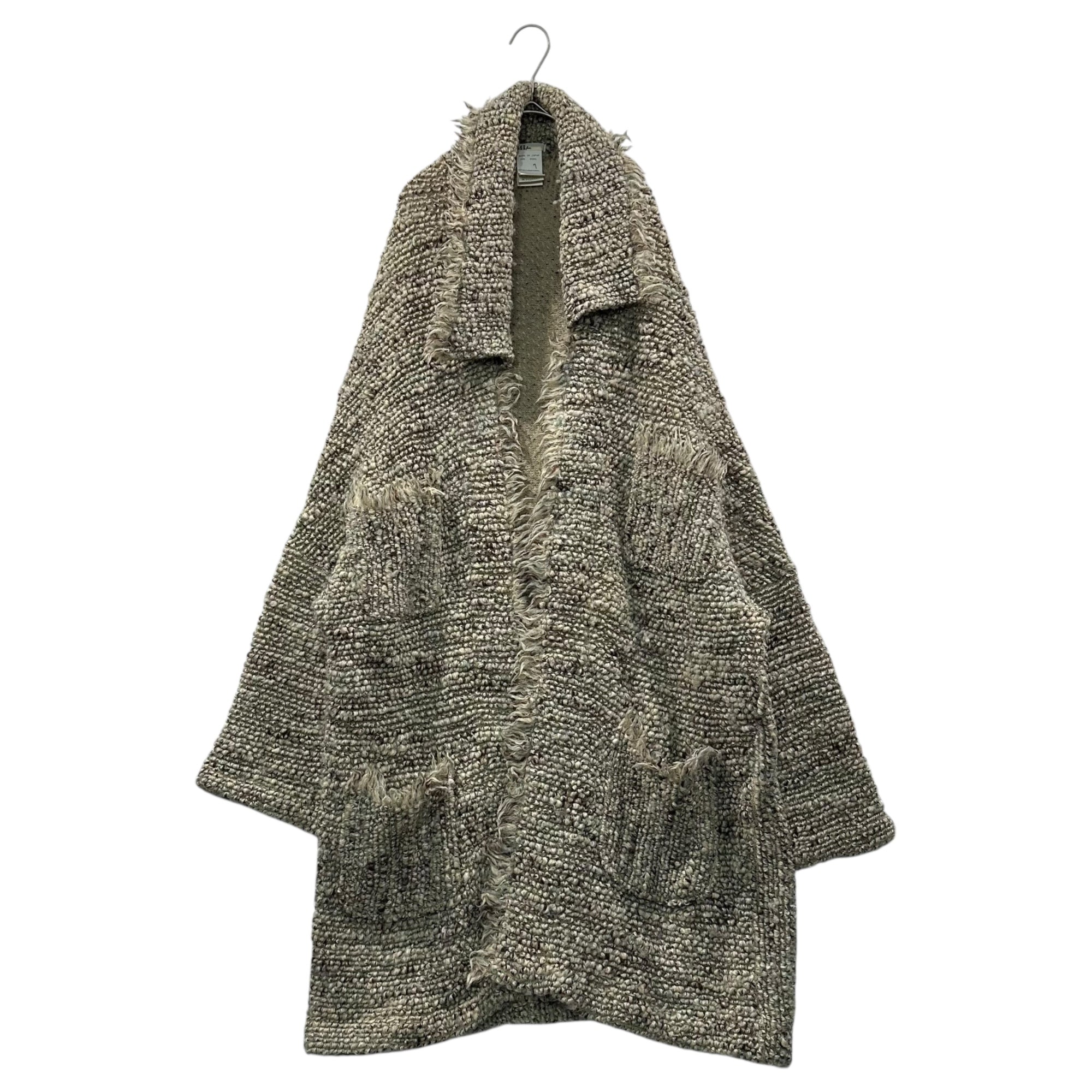LIMI feu(リミフゥ) Low-Gauge Knit Gown Cardigan & Asymmetrical Sleeve Knit Set ローゲージ ニット ガウン カーディガン & アシンメトリー スリーブ ニット セット LN-T12-124 LN-T04-124 S アイボリー×ブラウン×ライトブルー