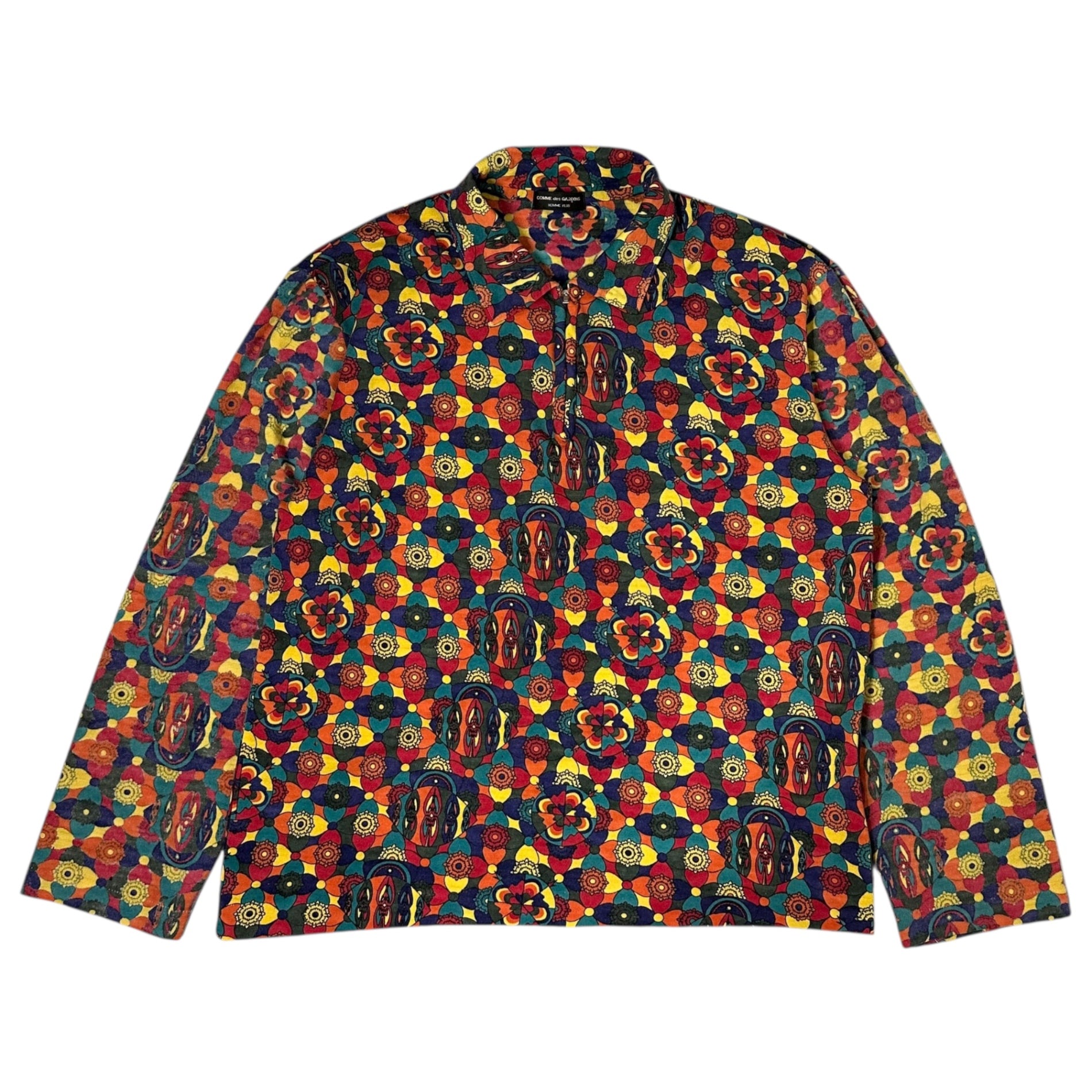 COMME des GARCONS HOMME PLUS(コムデギャルソンオムプリュス) 01AWサイケ期ハーフジップウールオーバー PC-T007 表記なし(M～L程度) ミックス AD2001
