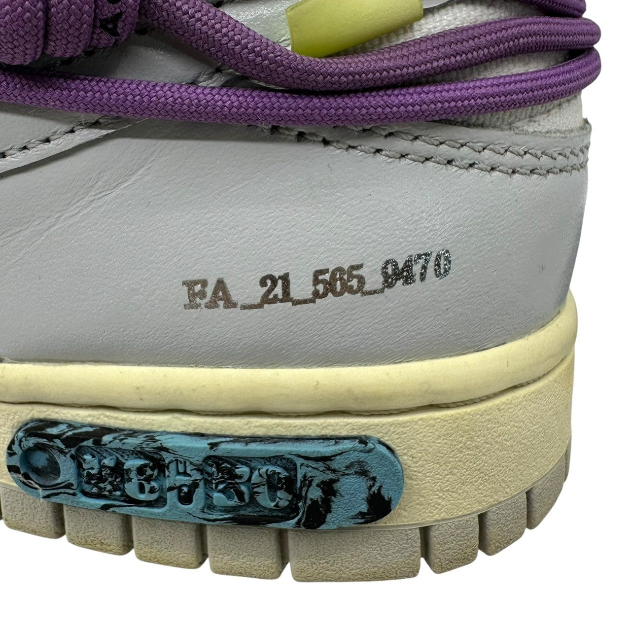 NIKE×Off-White(ナイキ×オフホワイト) Dunk Low 1 OF 50 "48" ダンク ロー DM1602-107 26.5cm グレー×ホワイト コラボ スニーカー