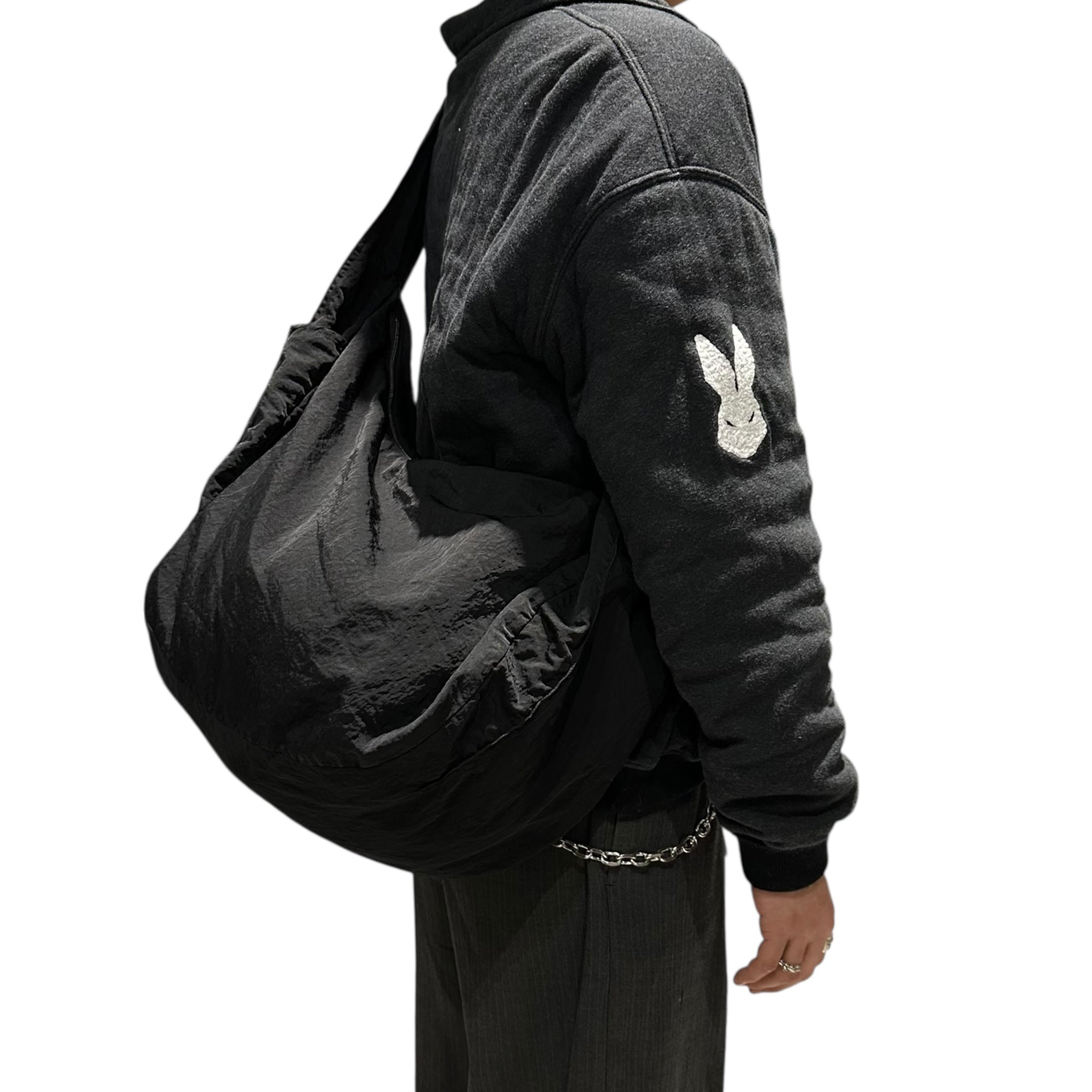 OMAR AFRIDI(オマールアフリディ) Lidia Bag BLACK_NYLON TWILL リディア バッグ ブラック ナイロン ツイル ブラック ボディ 斜め掛け ショルダー
