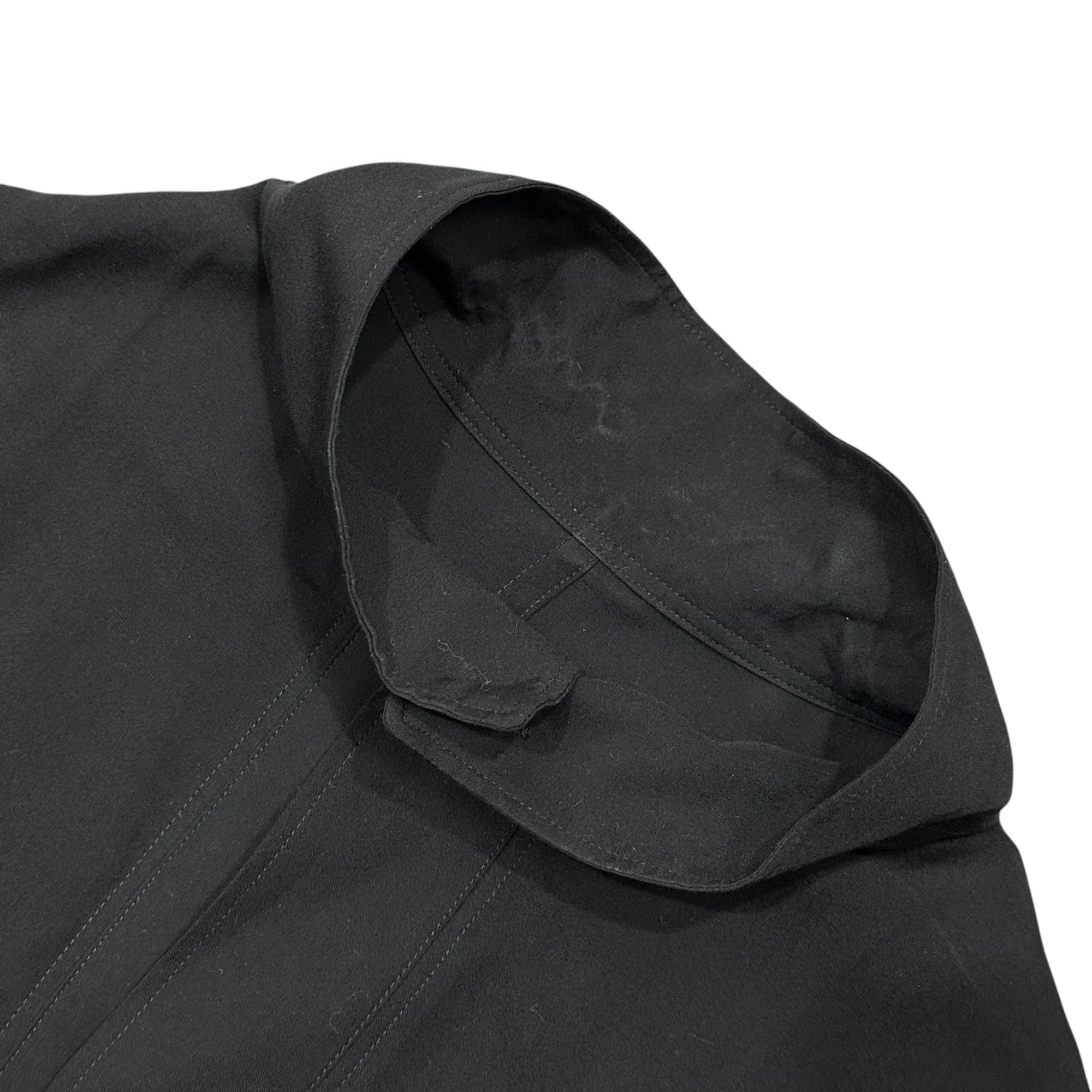 YOHJI YAMAMOTO POUR HOMME(ヨウジヤマモトプールオム) 2023SS TENCEL POPLIN SHIRT-STYLE COAT テンセル ポプリン シャツ スタイル コート HZ-B31-220 1(S程度) ブラック