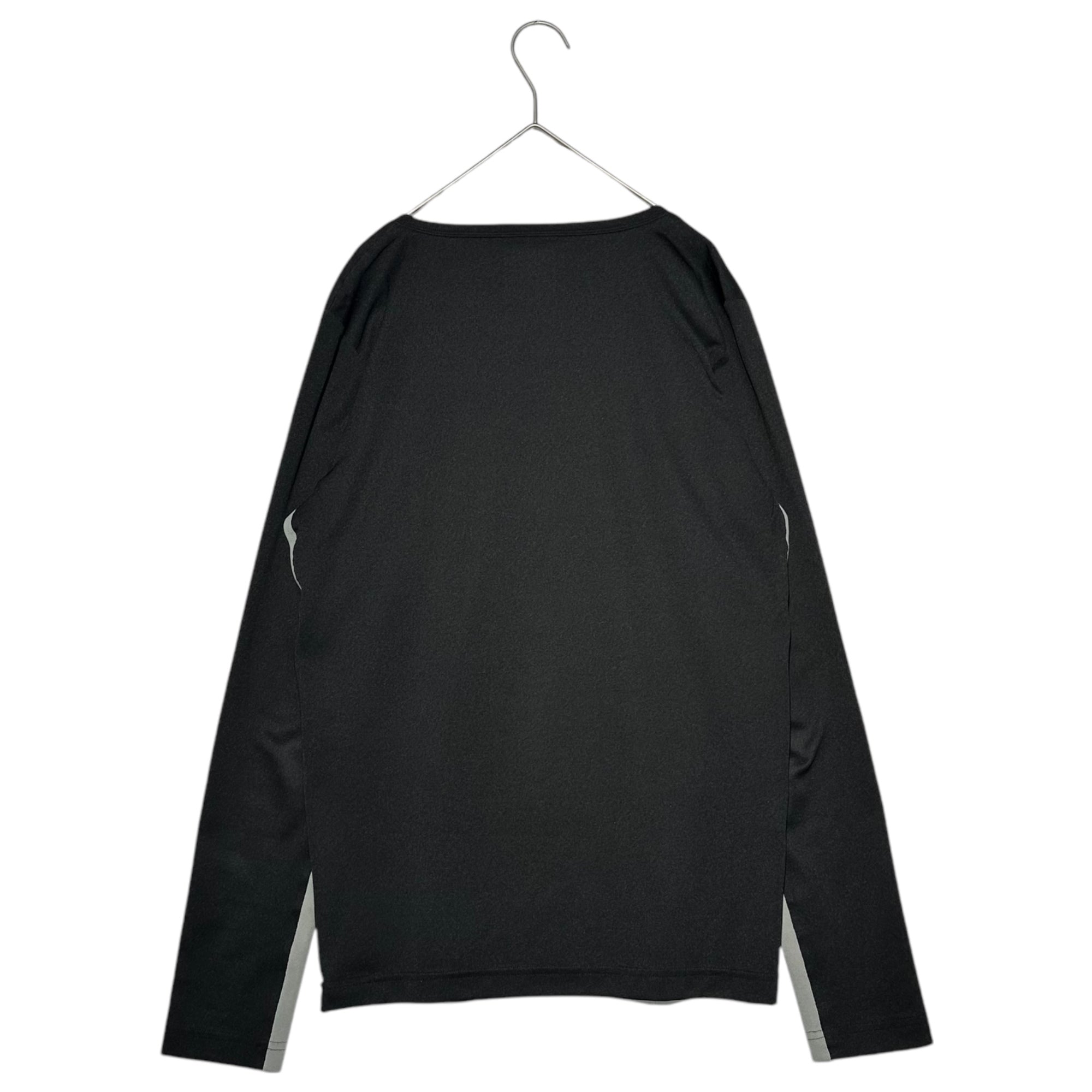 MARITHE FRANCOIS GIRBAUD(マリテフランソワジルボー) 00's Design Neck Long Sleeve Jersey Cut and Sewn 00年代 デザイン ネック 長袖 ジャージィ カットソー M5-6810 M ブラック×グレー