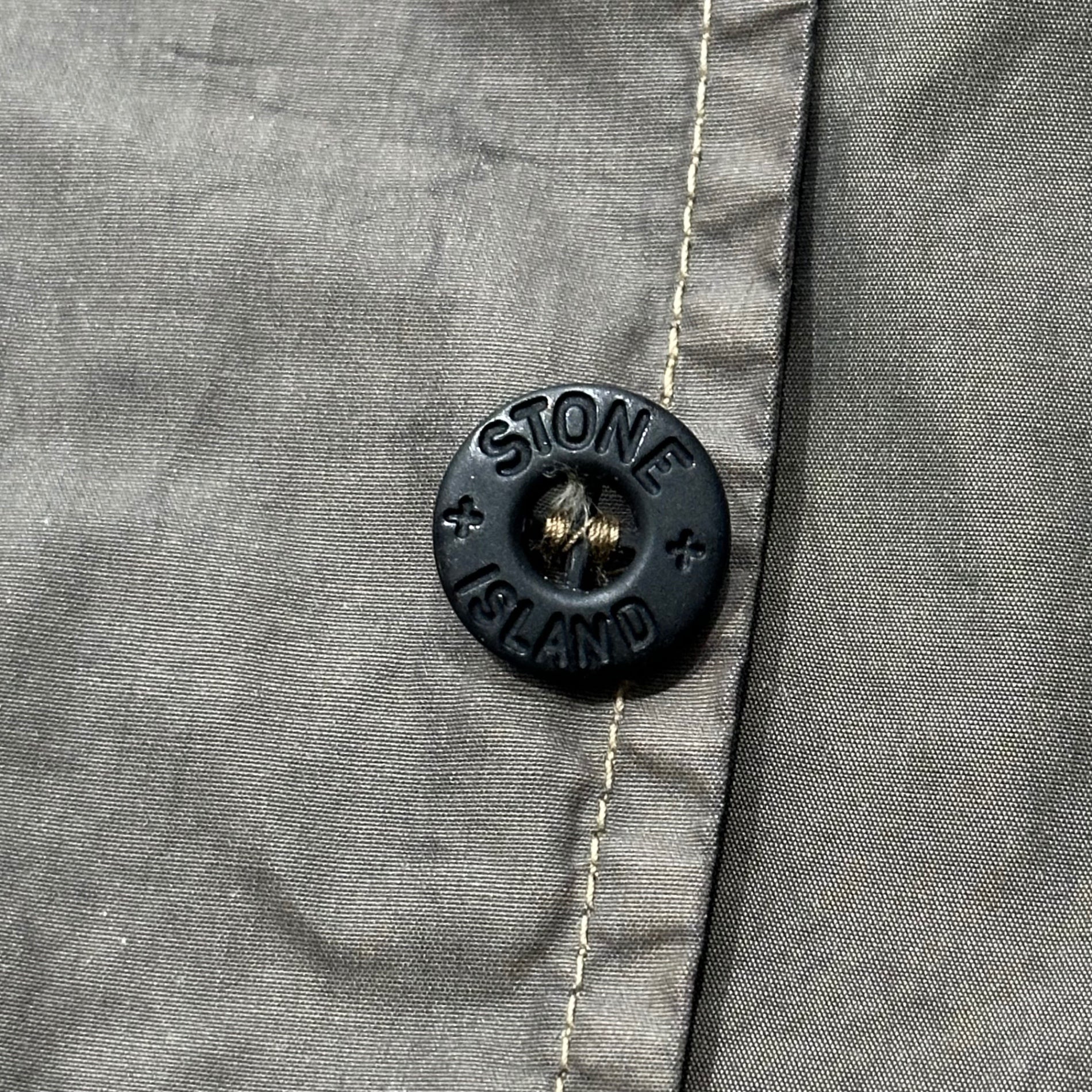 STONE ISLAND(ストーンアイランド) 02SS Cotton Nylon Tela Garment Dyed Military Jacket コットン ナイロン テラ ガーメントダイ ミリタリー ジャケット 3616M027 XL カーキ 00’s