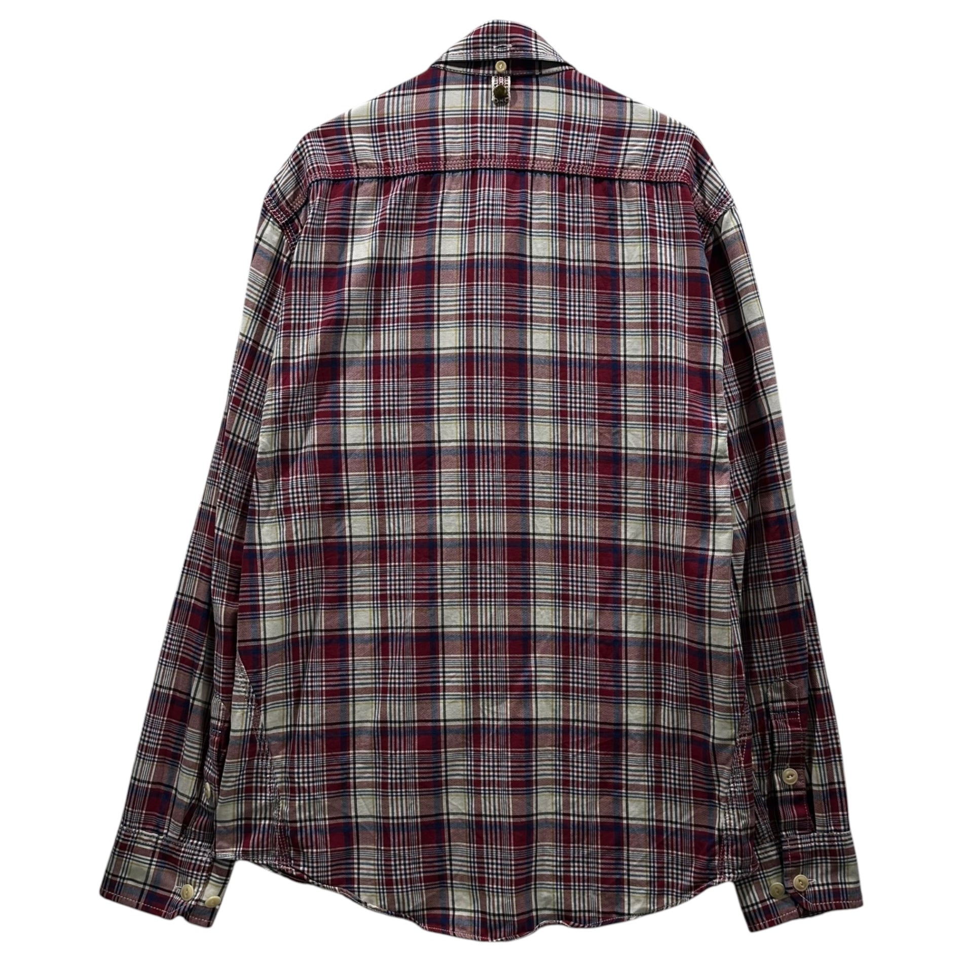 VISVIM(ビズビム/ヴィズヴィム) Plaid Button-Down Shirt チェック ボタン ダウン シャツ VS0001535 S レッド
