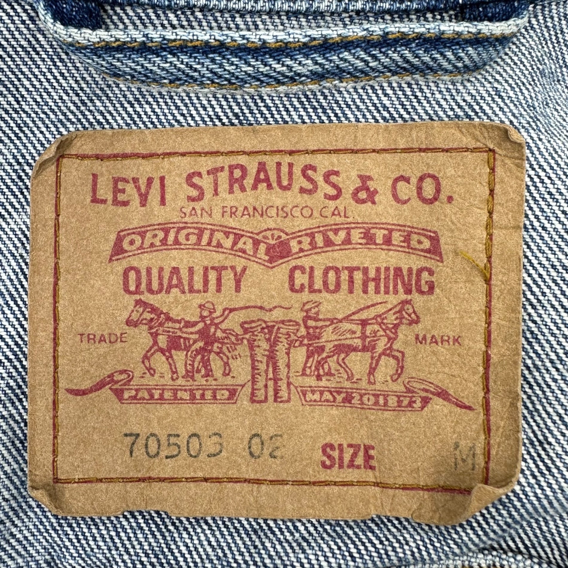 Levi's(リーバイス) 90's EURO made Denim Tracker Jacket ユーロ製 デニム トラッカー ジャケット 70503-02 M インディゴ 90年代 ポルトガル製