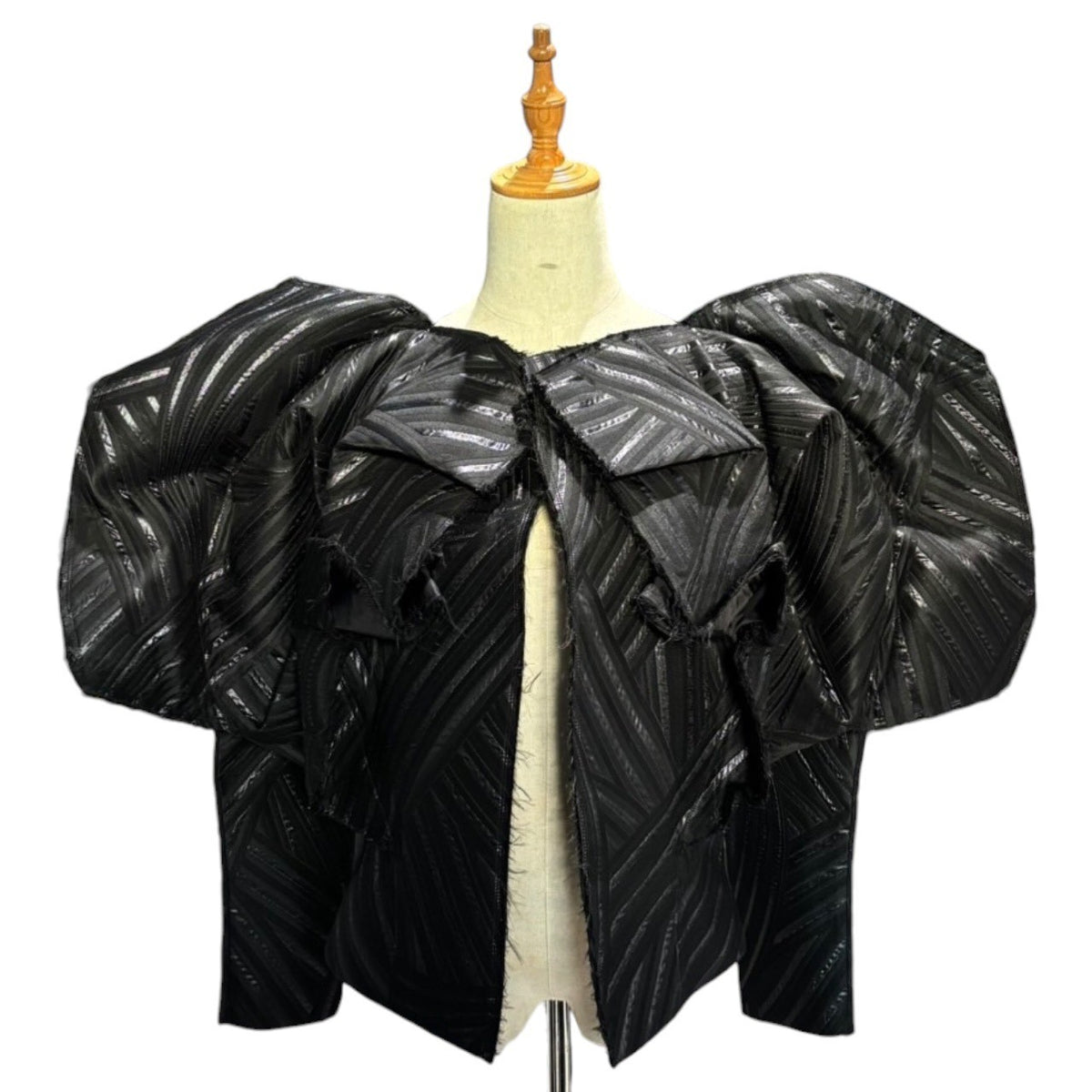 COMME des GARCONS(コムデギャルソン) 2026SS Faux-Leather Mixed Deconstructed Jacket 合皮 ミックス 変形 ジャケット GQ-J011 XS ブラック AD2025 コレクションアイテム