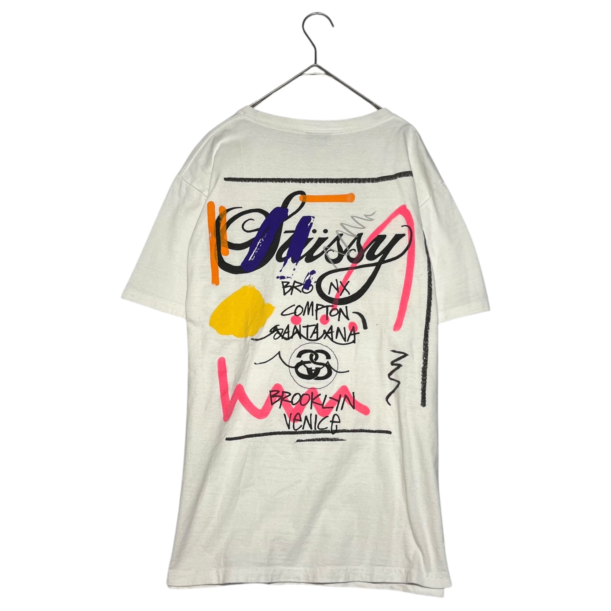 STUSSY(ステューシー) paint graffiti world tour ペンキ 落書き ワールドツアー S ホワイト