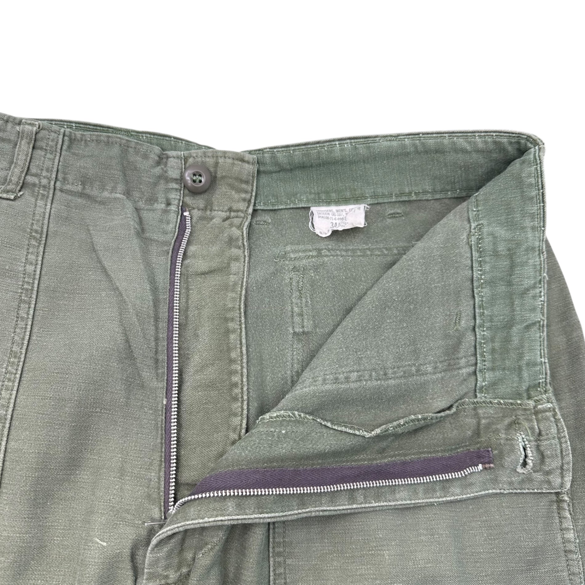 US ARMY(アメリカ軍) 70's BAKER PANTS ベイカー パンツ 8405-082-6613 34×31 オリーブ 70年代 1971年製造 ヴィンテージ ミリタリー カーゴ 米軍