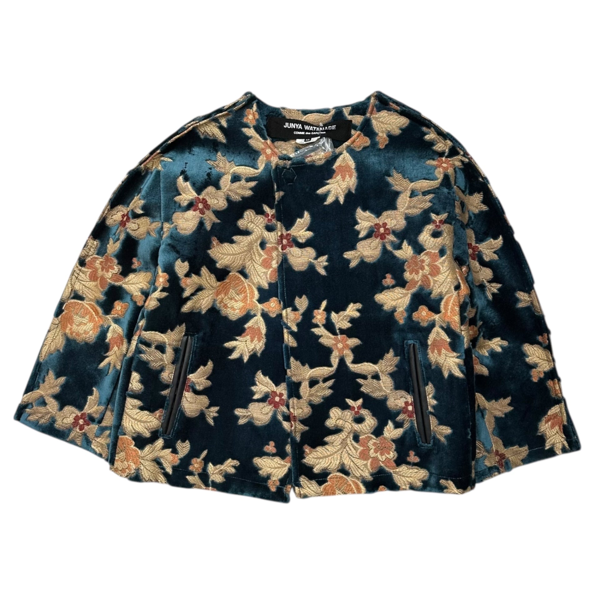 JUNYA WATANABE COMME des GARCONS(ジュンヤワタナベコムデギャルソン) 17AW Floral Velvet Jacquard Jacket  花柄 ベルベット ジャガード ジャケット  JT-J048 XS ブルー×ベージュ AD2017