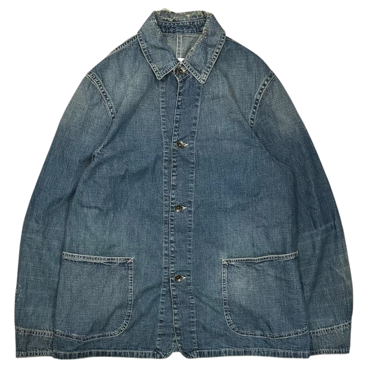 MAISON MARGIELA(メゾンマルジェラ) 2026AW SPORTS JACKET スポーツ デニム ジャケット S50AM0658 42 ライトインディゴ デストロイ カバーオール