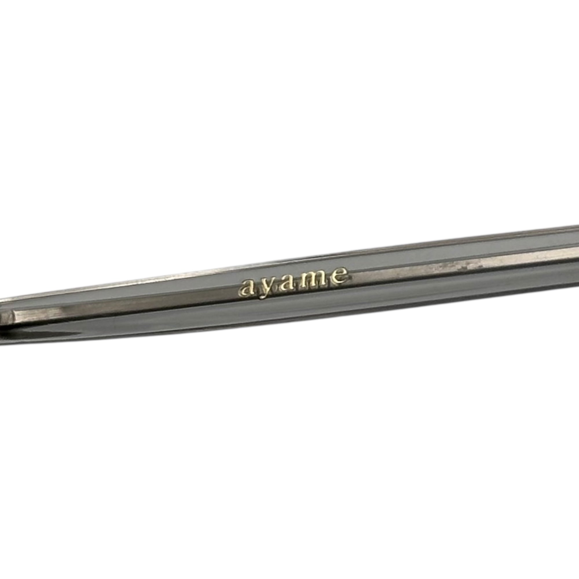 Ayame(アヤメ) FOCUS sunglasses フォーカス ラウンド型 サングラス 46□23-145 ライトグレー LGY 2K 眼鏡 メガネ チャコールレンズ