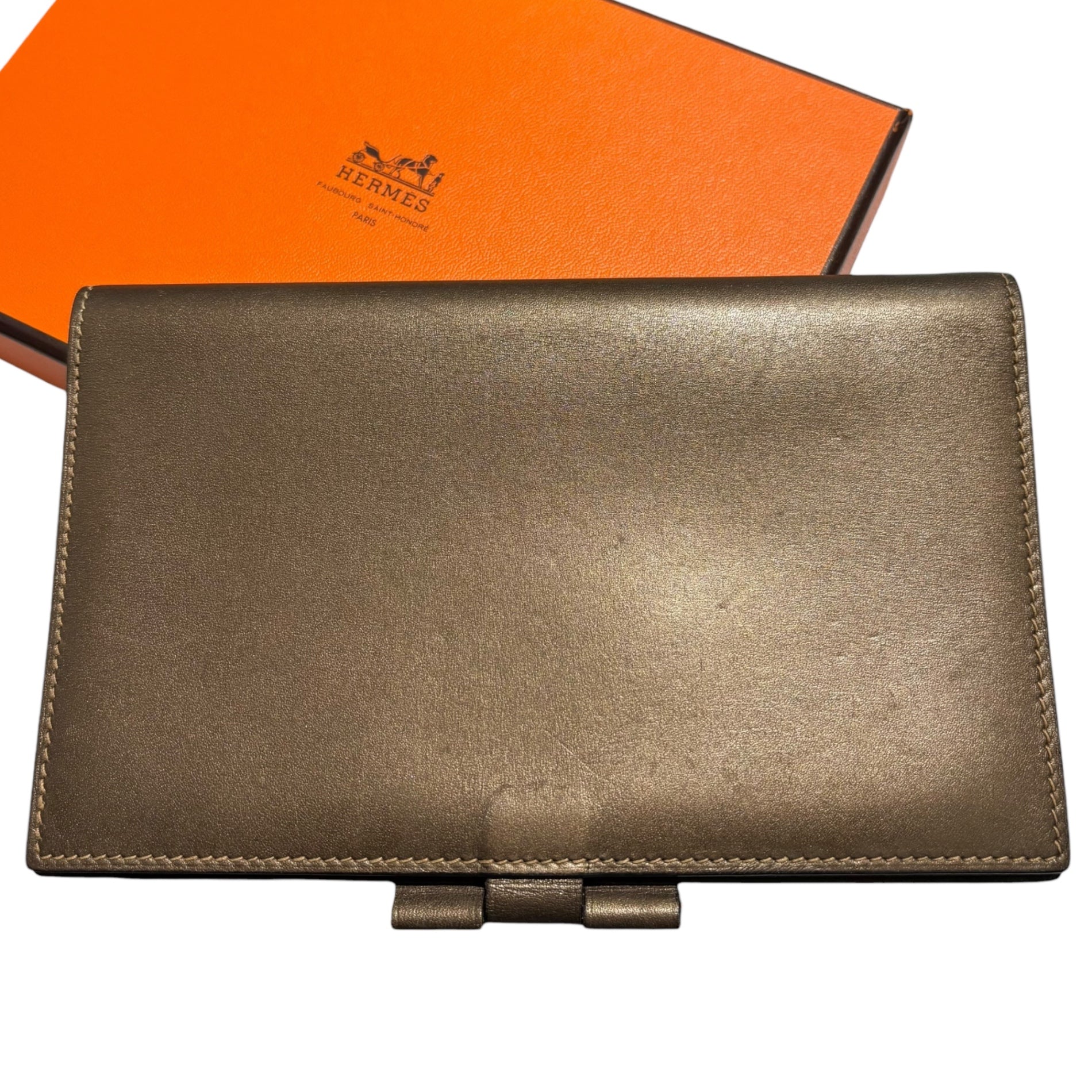 HERMES(エルメス) Agenda Vision アジェンダ ヴィジョン 手帳 レザー 手帳カバー □H 2004年製造 ブラウン系