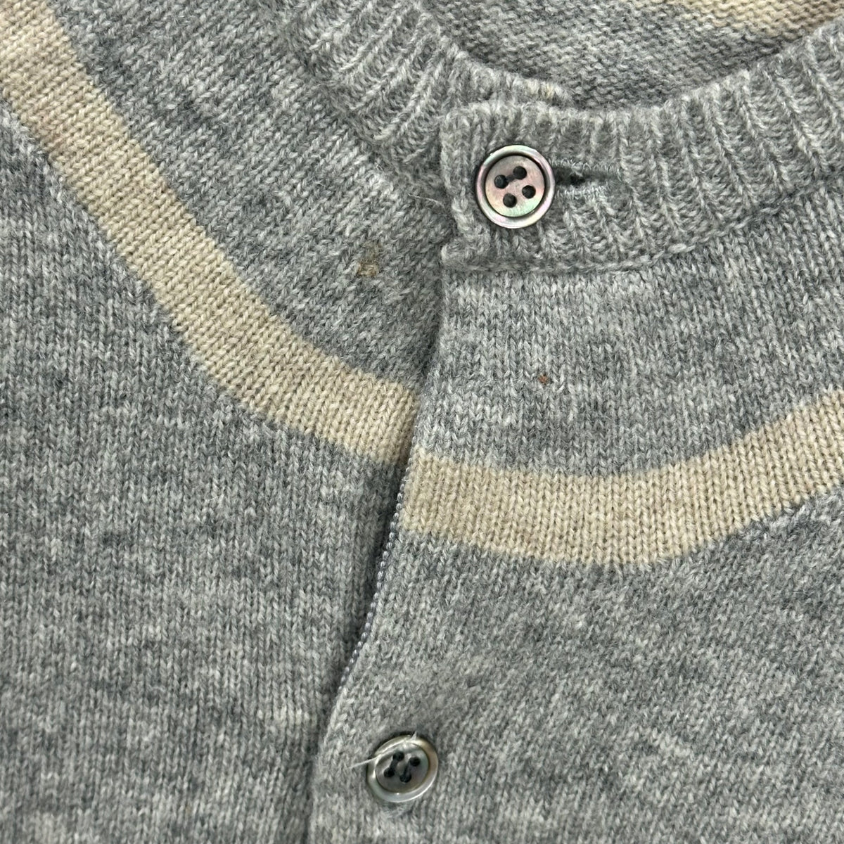 robe de chambre COMME des GARCONS(ローブドシャンブルコムデギャルソン) 1997AW Wool Cardigan with Collar Line 襟ライン ウール カーディガン RN-040020 FREE グレー AD1997