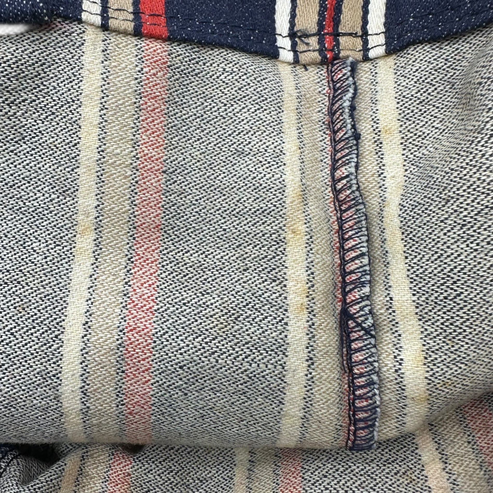 CdG JUNYA WATANABE MAN PINK×10・corso・como(コムデギャルソンジュンヤワタナベマンピンク×ドゥエチコルソコモ) 03SS Round Stud Decorated Striped Logo Tote Bag ラウンド スタッズ 装飾 ストライプ ロゴ トート バッグ ネイビー×ピンク