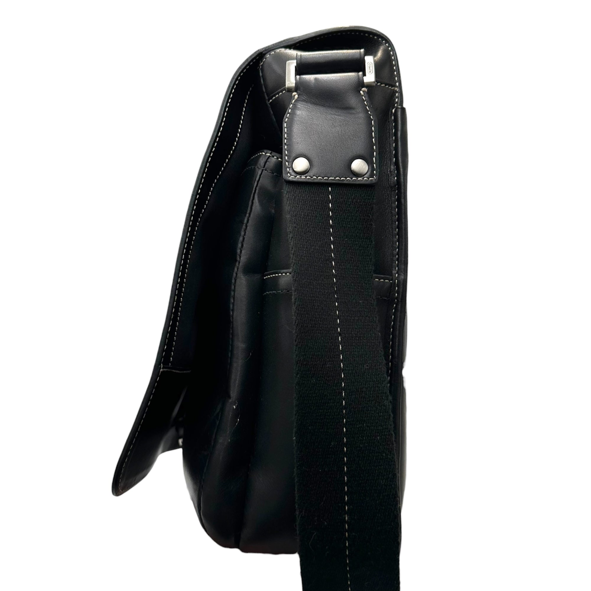 COACH(コーチ) Atlantic Map Messenger Leather Shoulder Bag アトランティックマップ メッセンジャー レザー ショルダー バッグ K1093-F05A02 ブラック