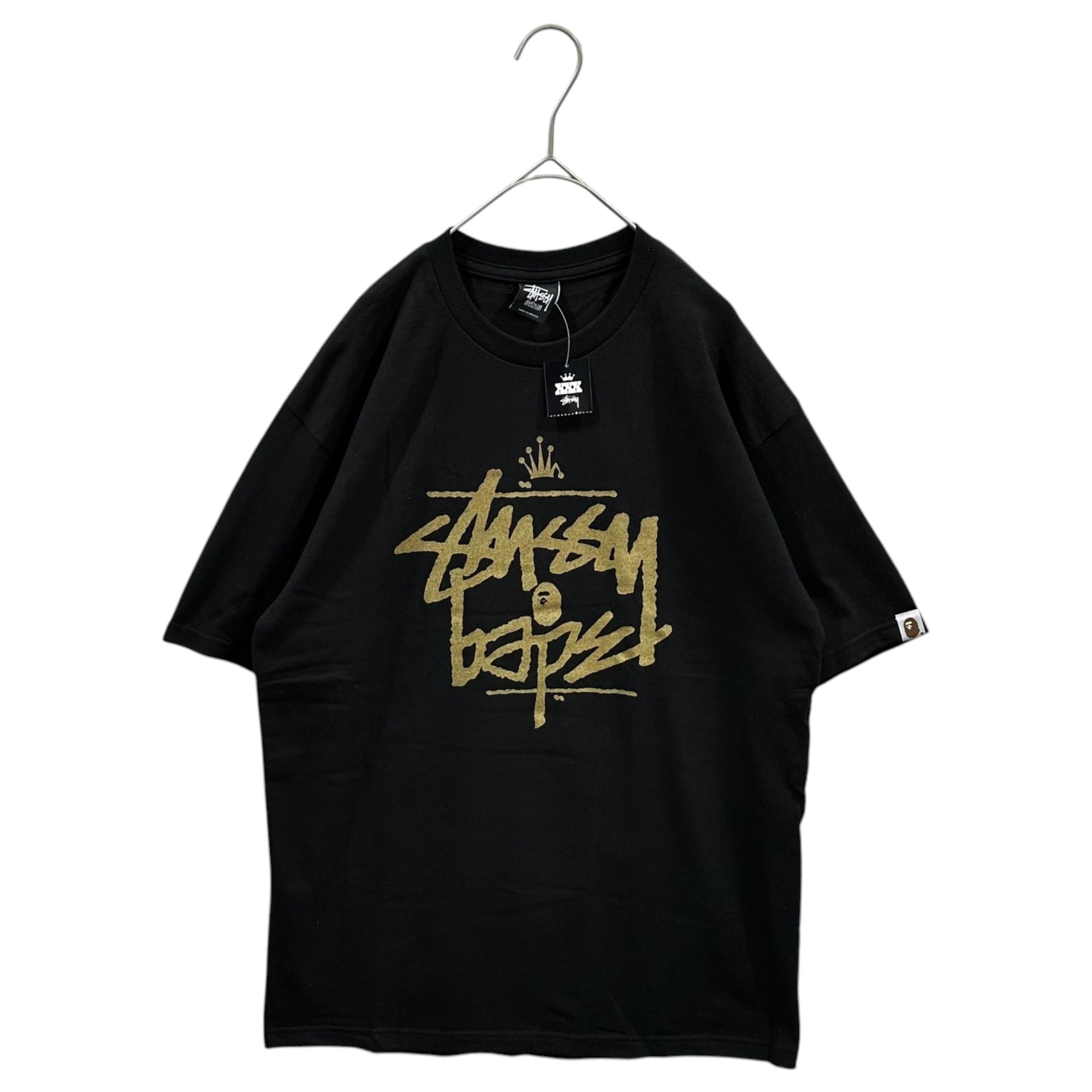 STUSSY×A BATHING APE(ステューシー×アベイシングエイプ) 2010's 30th Anniversary Tee 30周年記念 Tシャツ M ブラック ロゴ