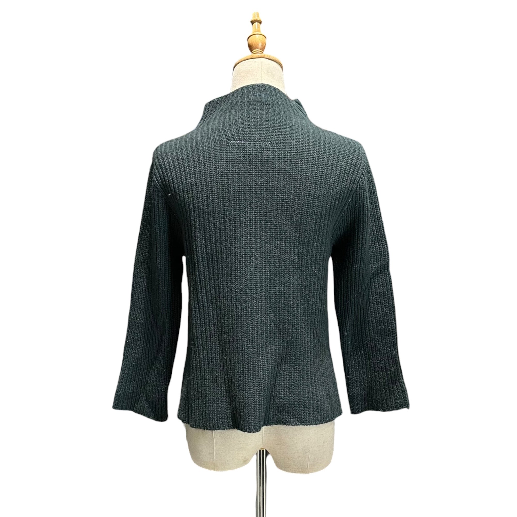 Maison Martin Margiela(メゾン マルタンマルジェラ) 2001AW ⑥ By Miss Deanna High-neck ribbed knit cardigan ハイネック リブ ニット カーディガン 3761500 表記無(S程度) モスグリーン 00's アーカイブ 本人期