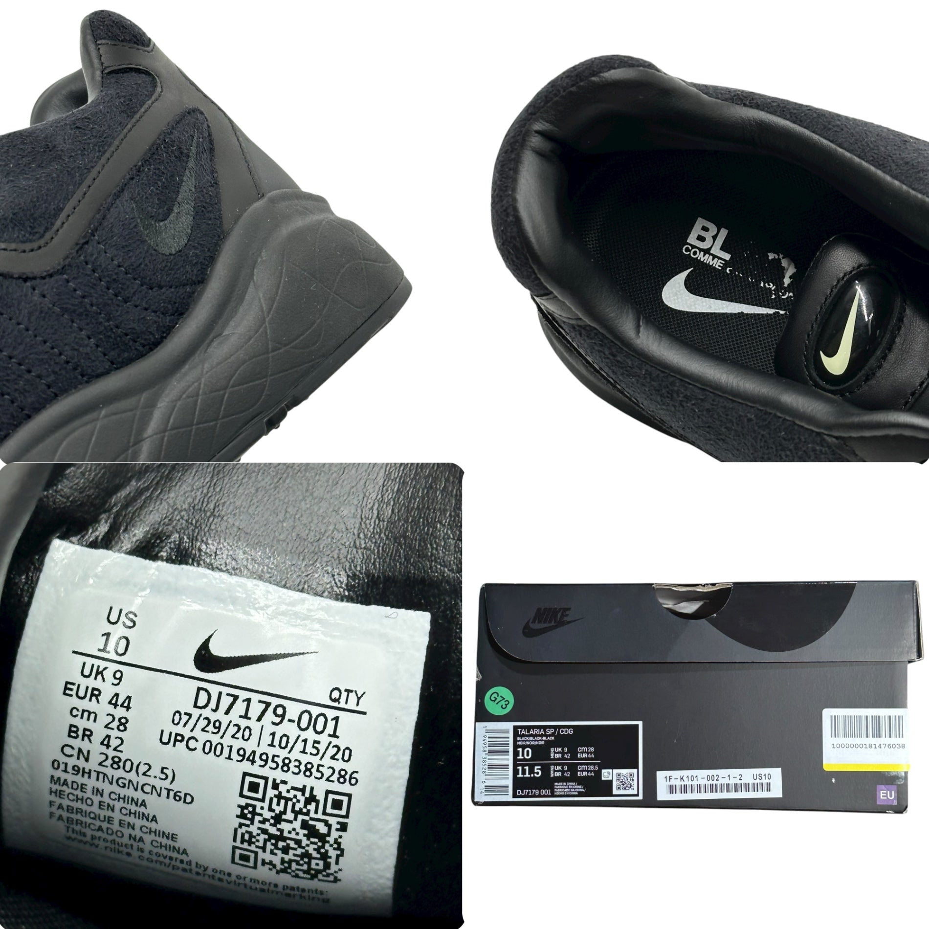 BLACK COMME des GARCONS × NIKE(ブラックコムデギャルソン × ナイキ) AIR ZOOM TALARIA エア ズーム タラリア ローカット スニーカー DJ7179-001 28cm ブラック