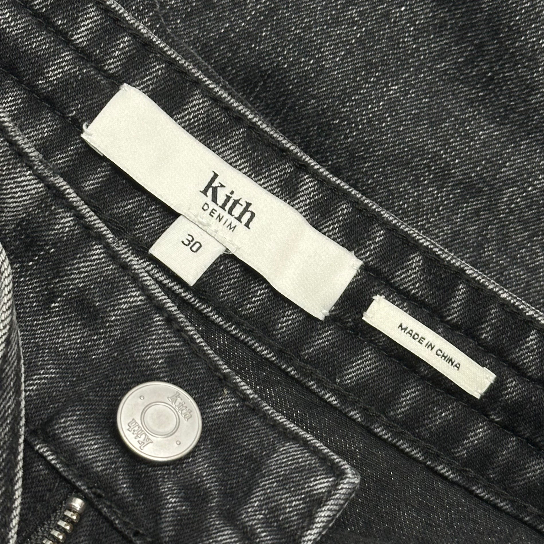 KITH(キス) 25AW Zane Denim Cargo Pant デニム カーゴ パンツ 25030060002330 30 ブラック ワイド バギー
