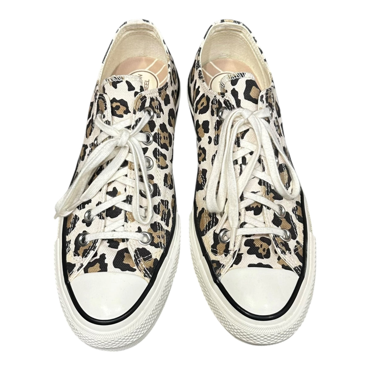 CONVERSE ADDICT(コンバースアディクト) CHUCK TAYLOR MATERIAL OX 1AD073 26cm アイボリー×ブラック×ブラウン スニーカー レオパード