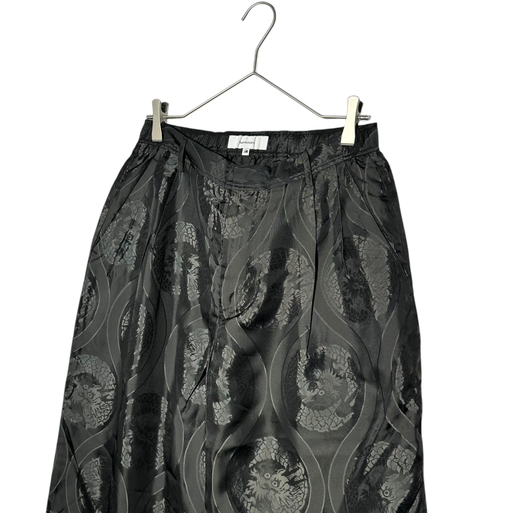SASQUATCH fabrix(サスクワッチファブリックス) 20SS ORIENTAL DRAGON PANTS オリジナル ドラゴン パンツ 20SS-PA9-010 M ブラック イージー ワイド キュプラ