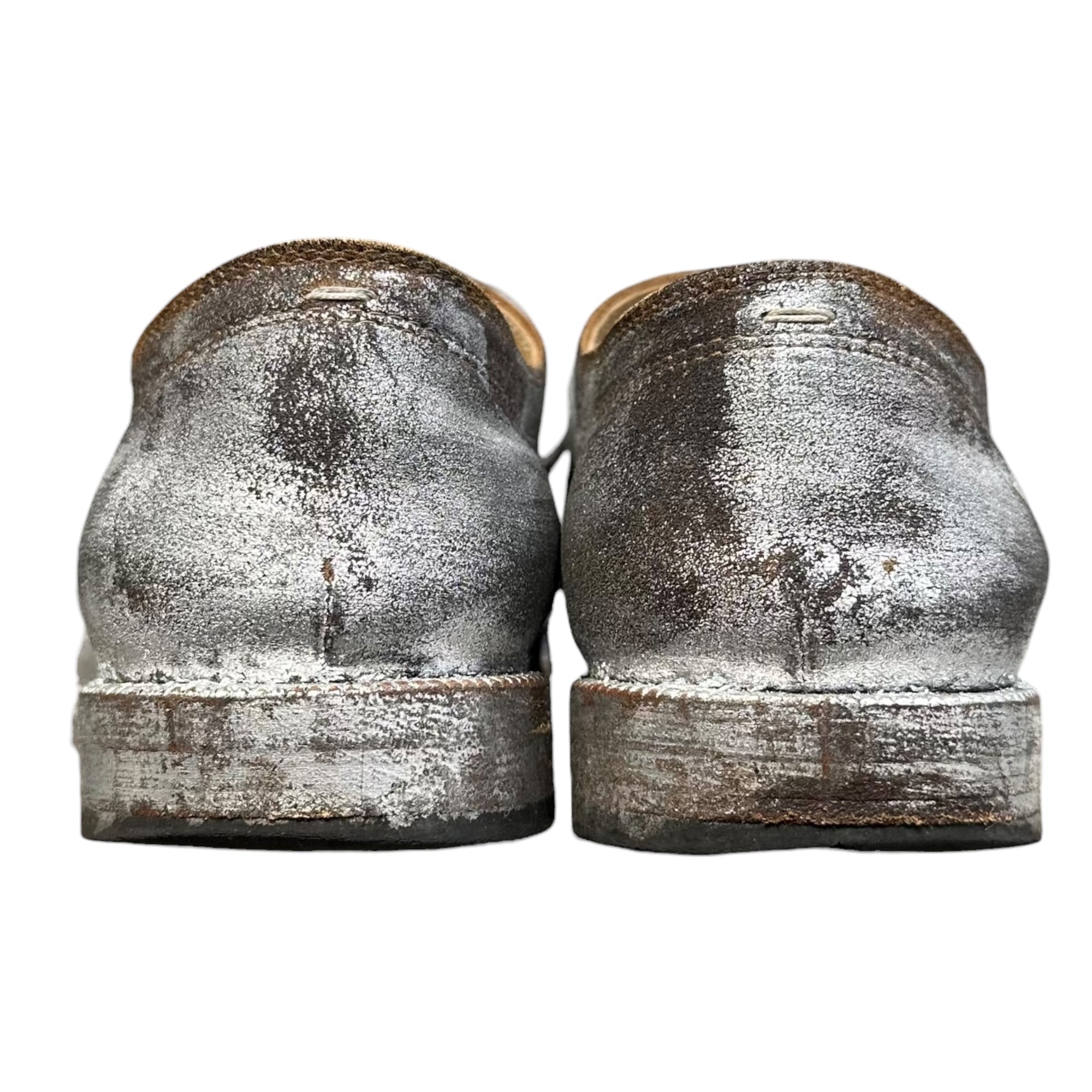 MAISON MARGIELA(メゾンマルジェラ) 2020AW TABI Derbys - Silver Bianchetto 足袋 ダービー シューズ ペンキ加工 S34WQ0021 36 シルバー 革靴 レースアップ