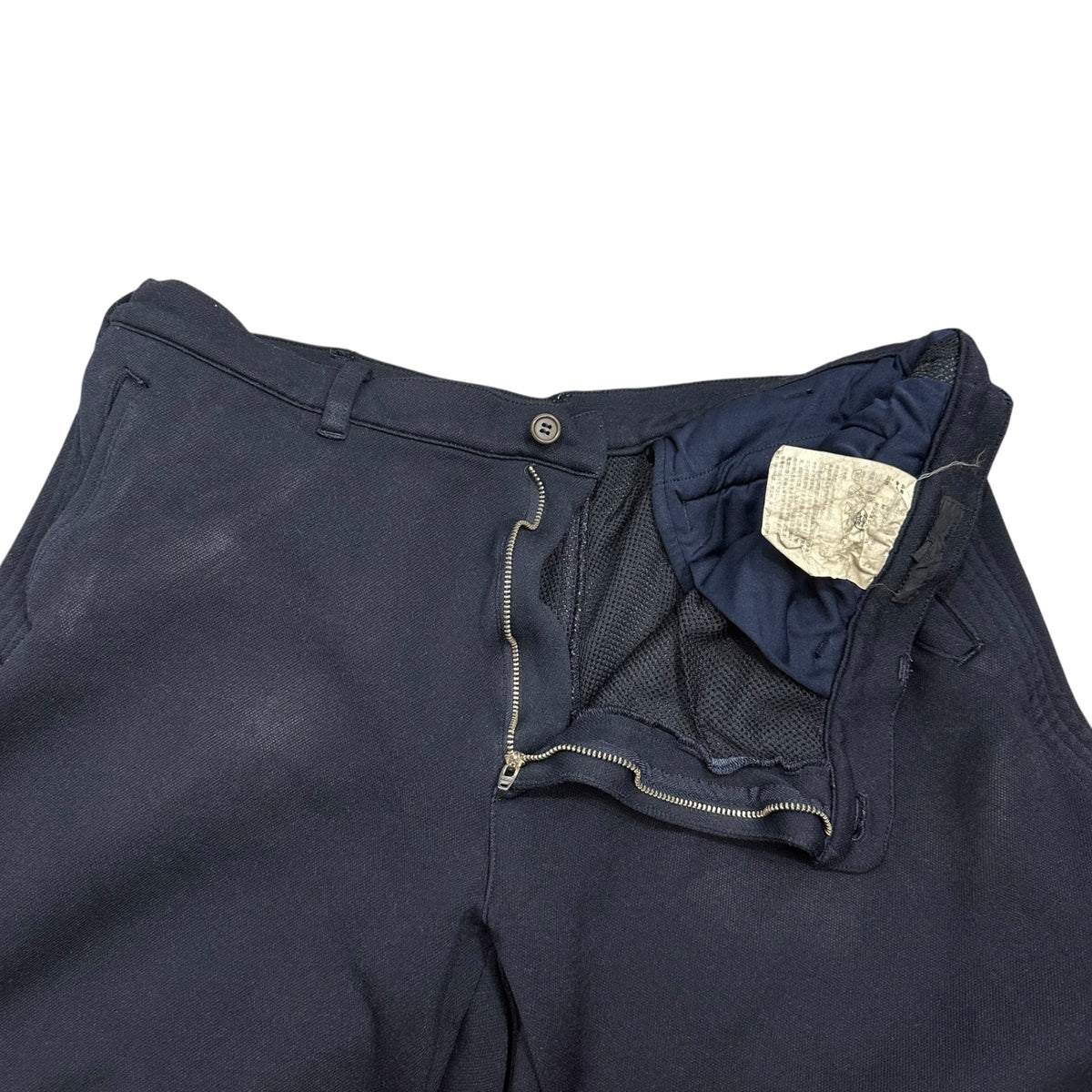 COMME des GARCONS HOMME(コムデギャルソンオム) 2010AW Polyester Full-Shrunk Side-Line Pants ポリエステル 縮絨 サイドライン パンツ HF-P021 L ネイビー AD2010 アーカイブ
