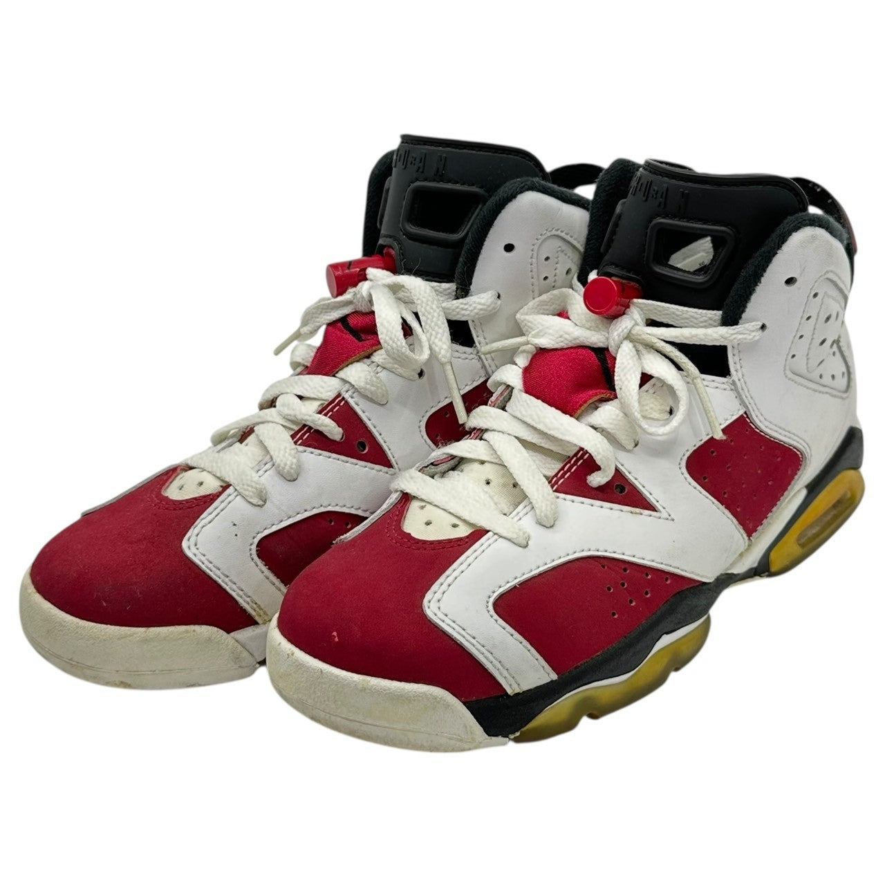NIKE(ナイキ) AIR JORDAN 6 RETRO CARMINE 2014 (GS) エアジョーダン 6 レトロ ハイカット スニーカー 384665-160 24cm ホワイト×レッド